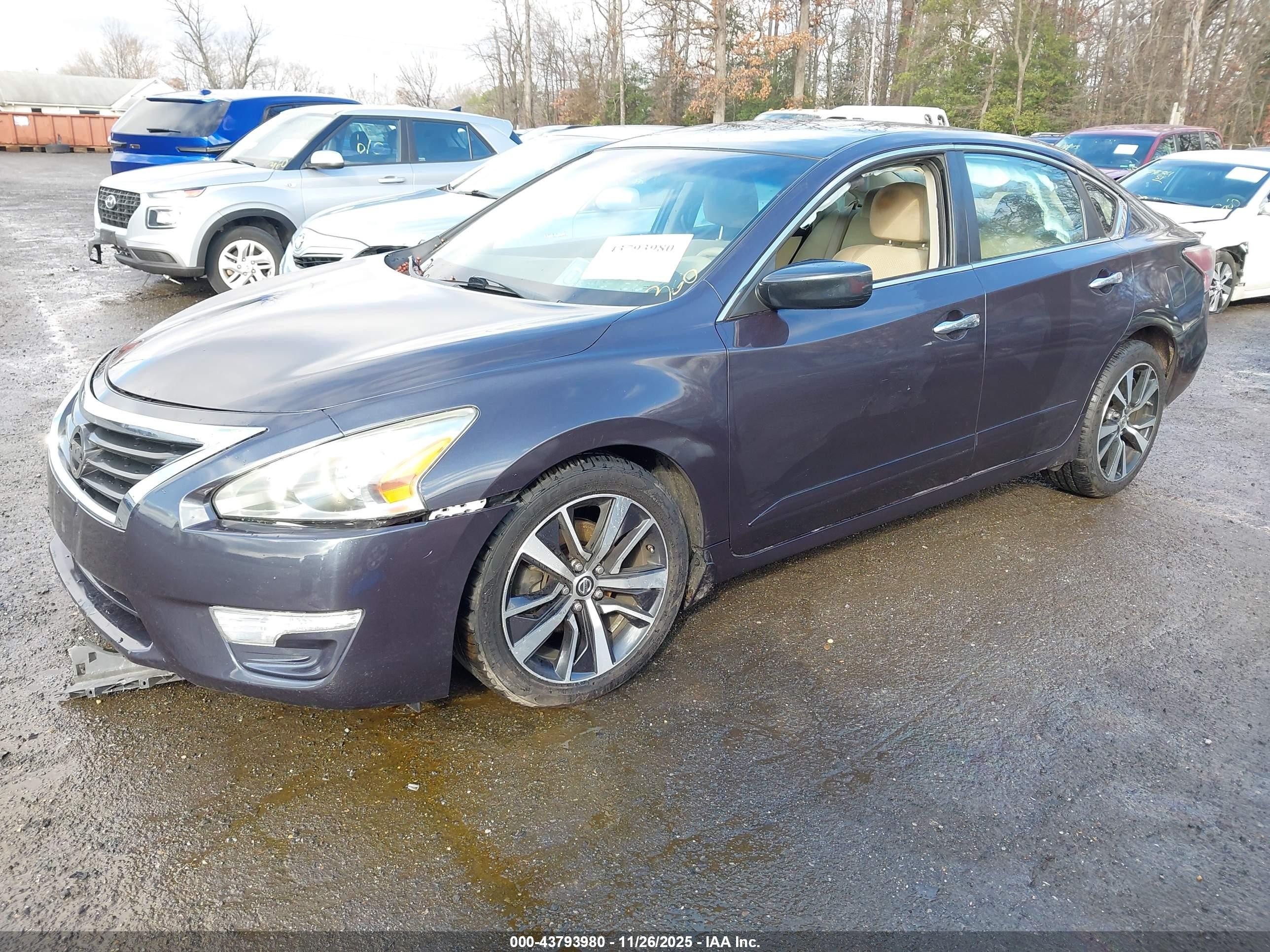2015 Nissan Altima 2.5 S Синий vin: 1N4AL3AP8FN309094
