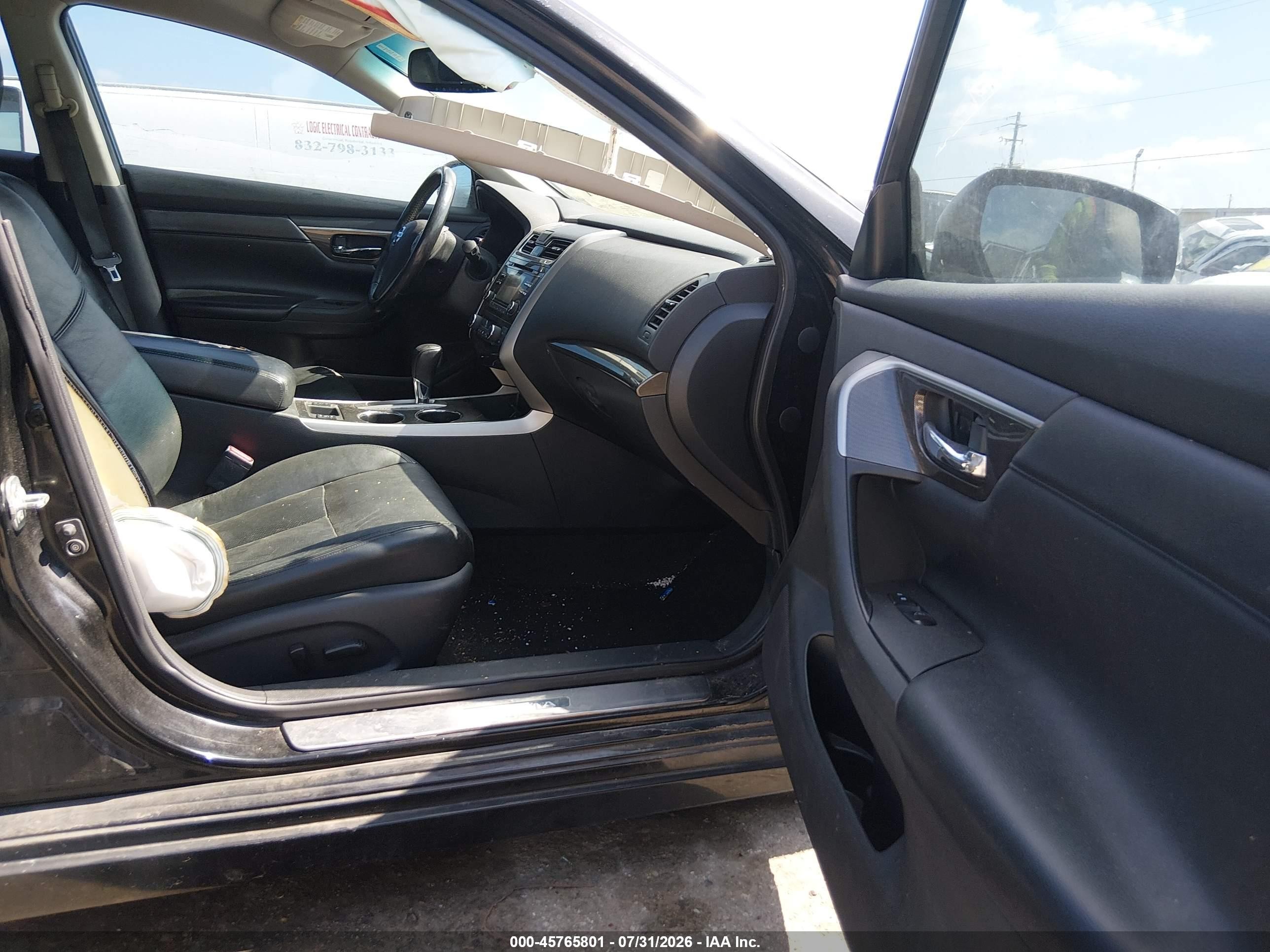 2015 Nissan Altima 2.5 Sl Black vin: 1N4AL3AP8FN344394