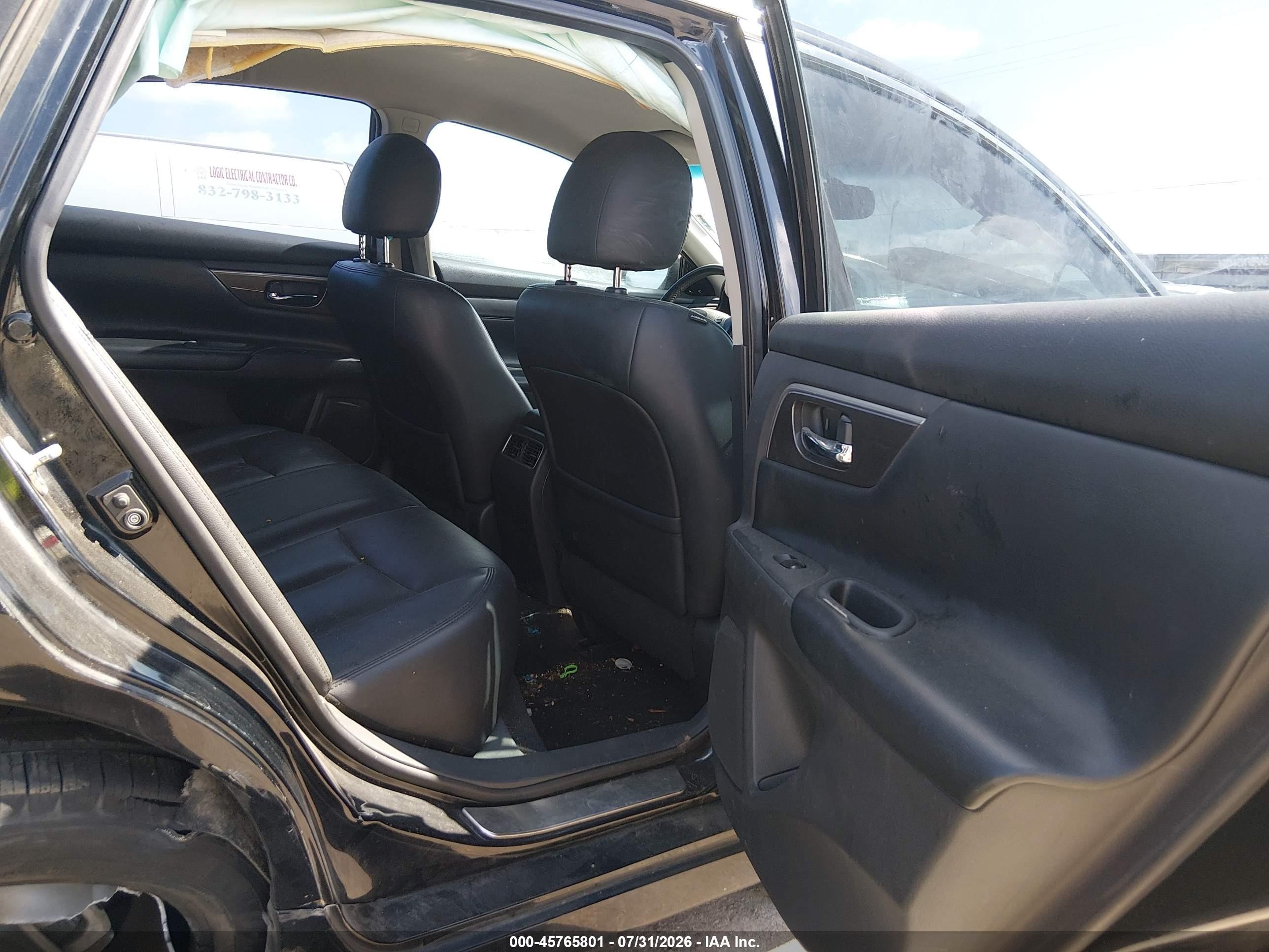 2015 Nissan Altima 2.5 Sl Black vin: 1N4AL3AP8FN344394