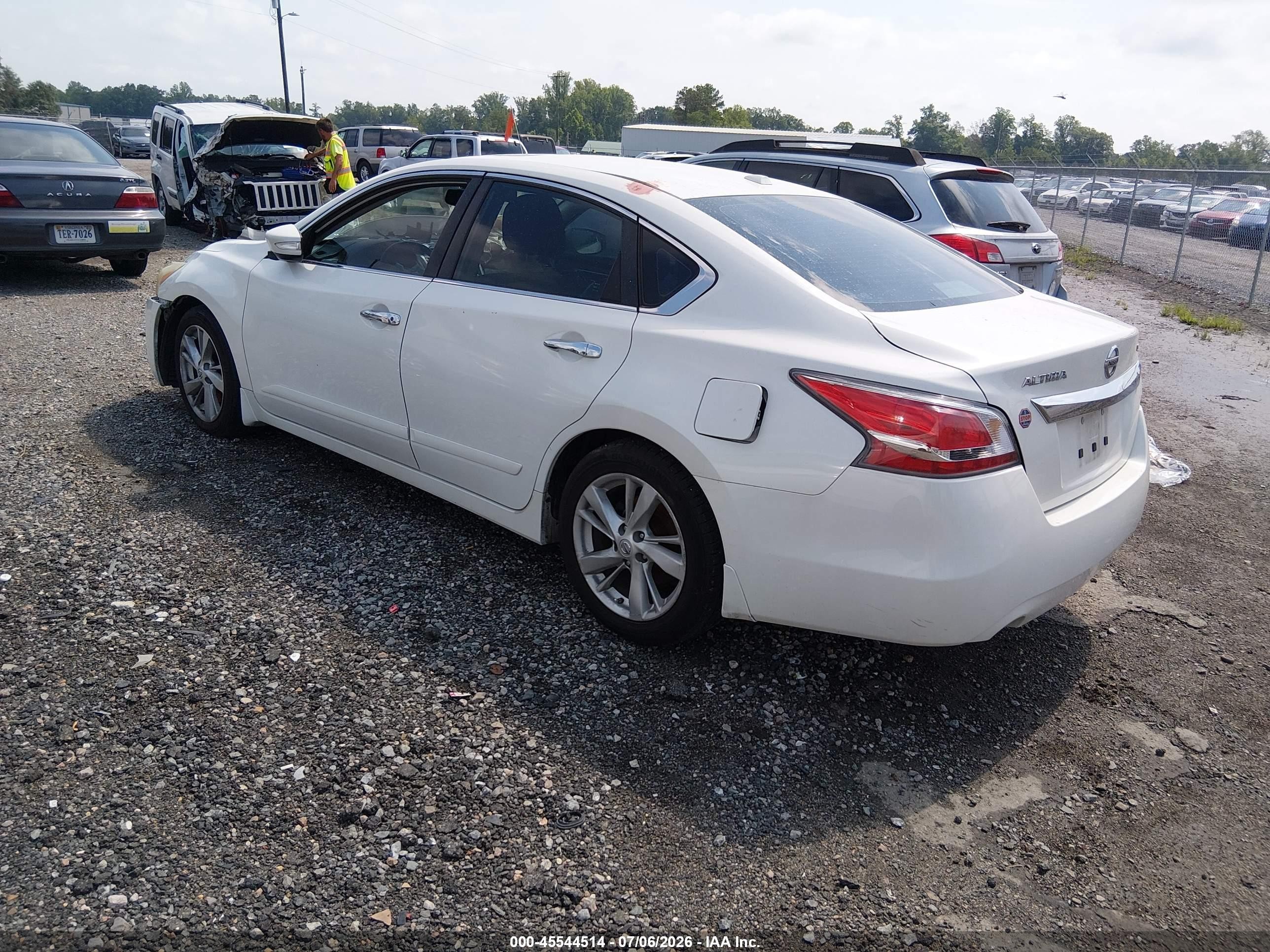 2015 Nissan Altima 2.5 Sl Белый vin: 1N4AL3AP8FN345710