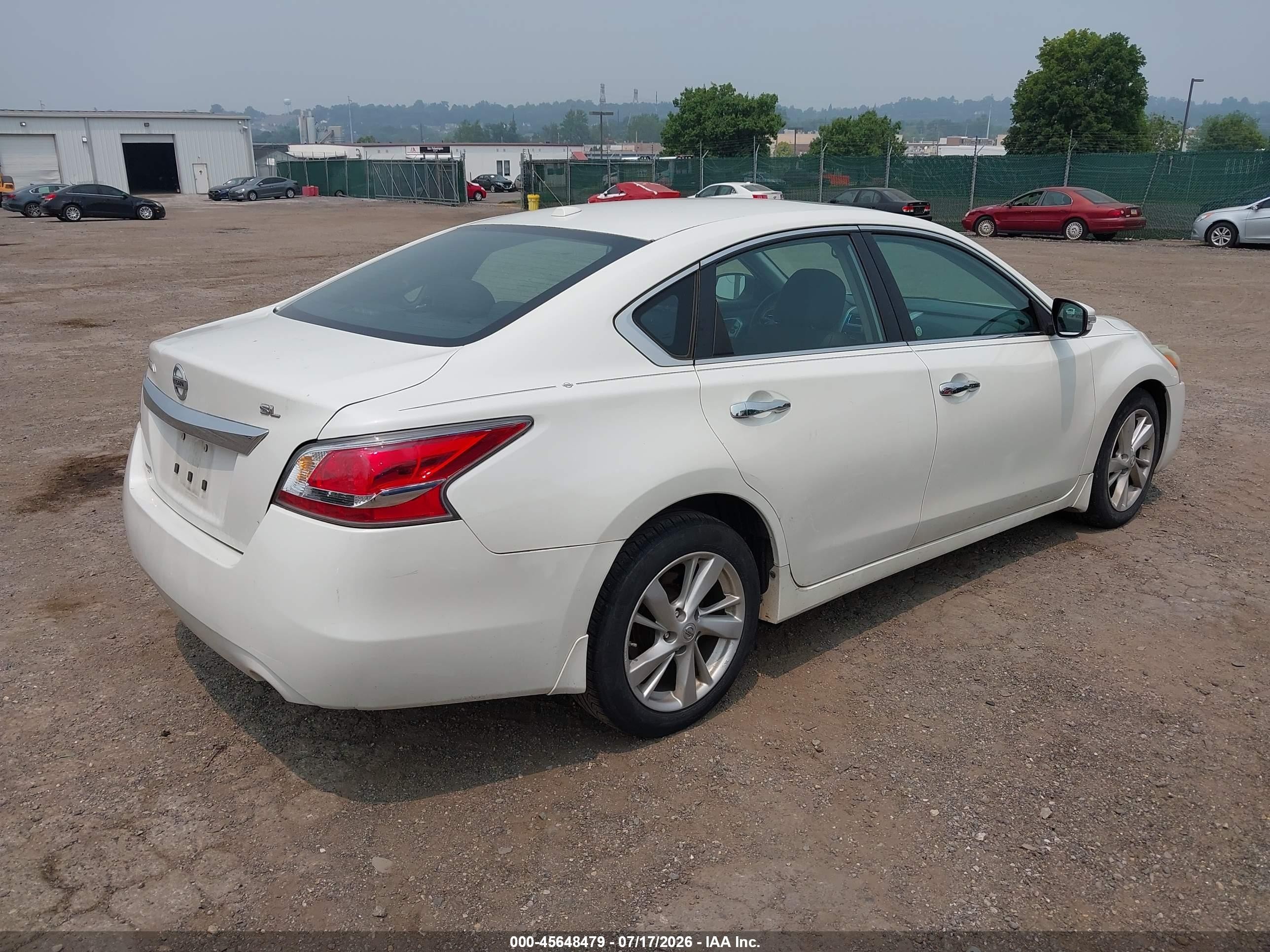 2015 Nissan Altima 2.5 Sl White vin: 1N4AL3AP8FN350616