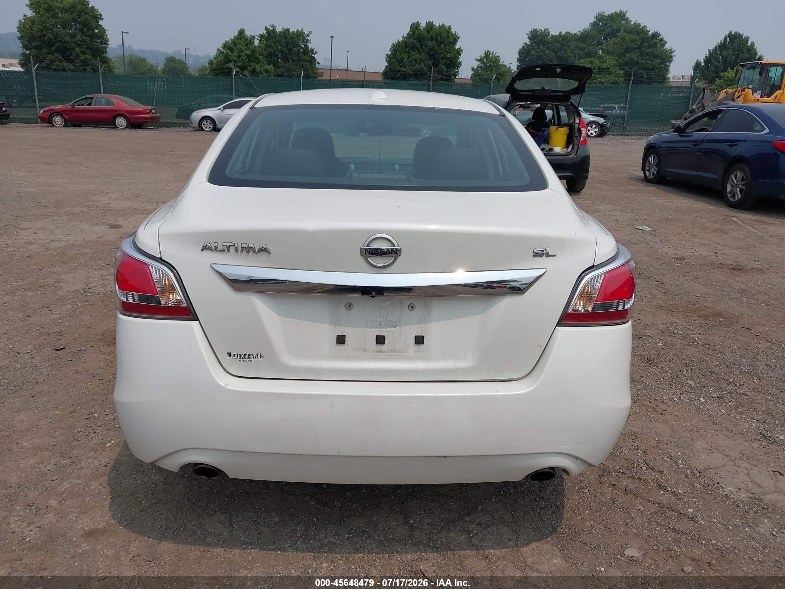 2015 Nissan Altima 2.5 Sl White vin: 1N4AL3AP8FN350616