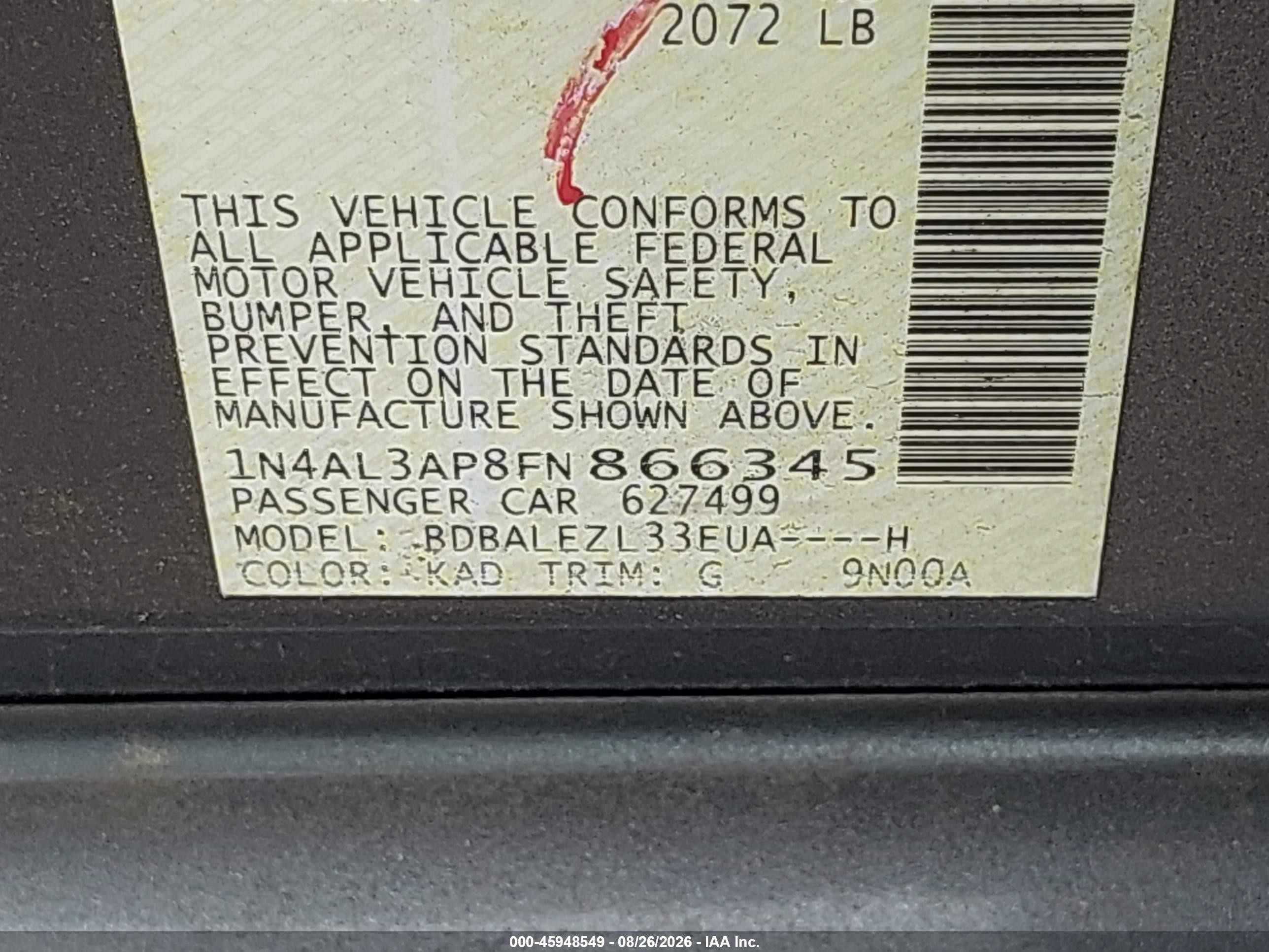 2015 Nissan Altima 2.5 S Gray vin: 1N4AL3AP8FN866345