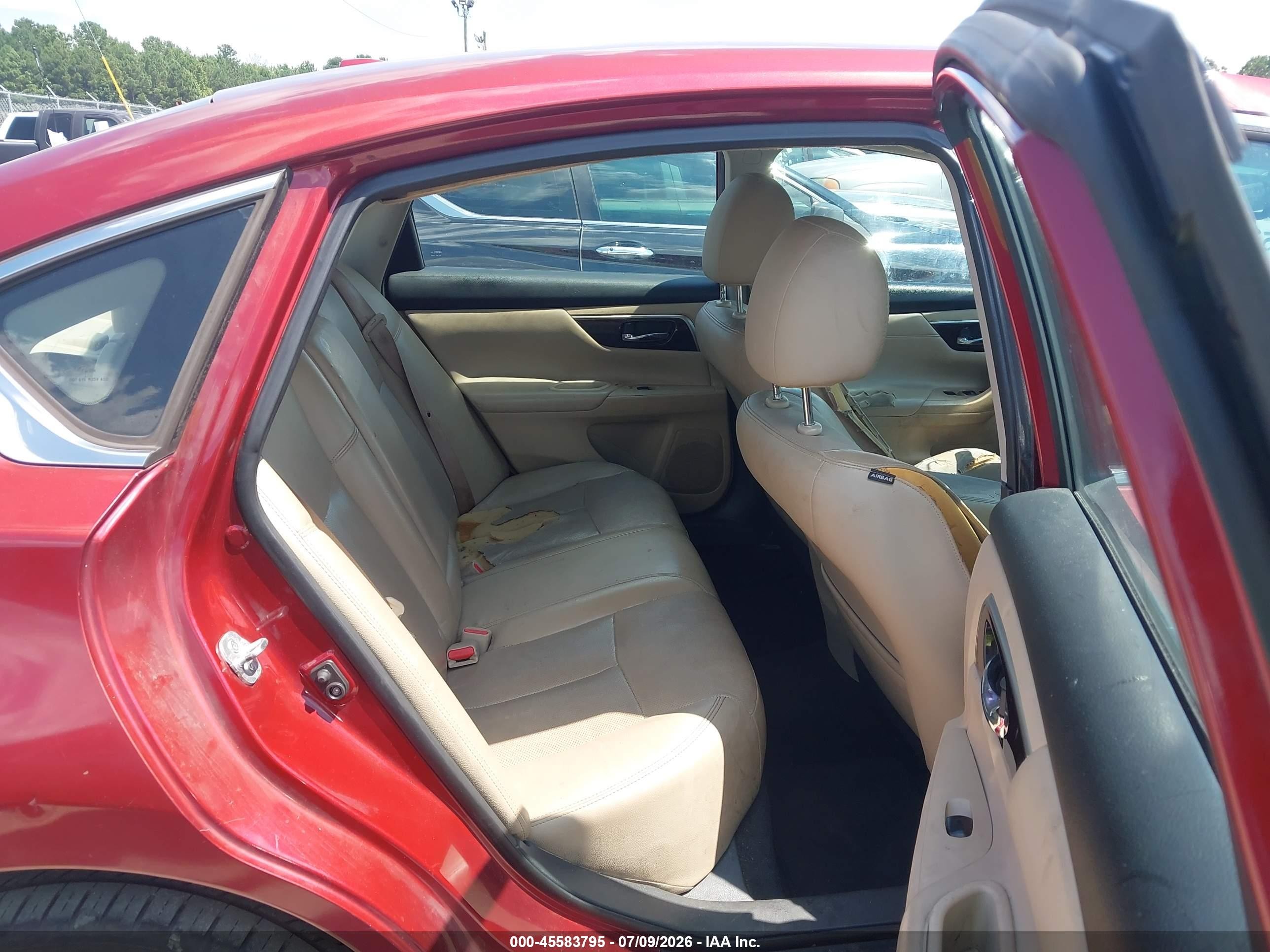 2015 Nissan Altima 2.5 Sl Red vin: 1N4AL3AP8FN910652