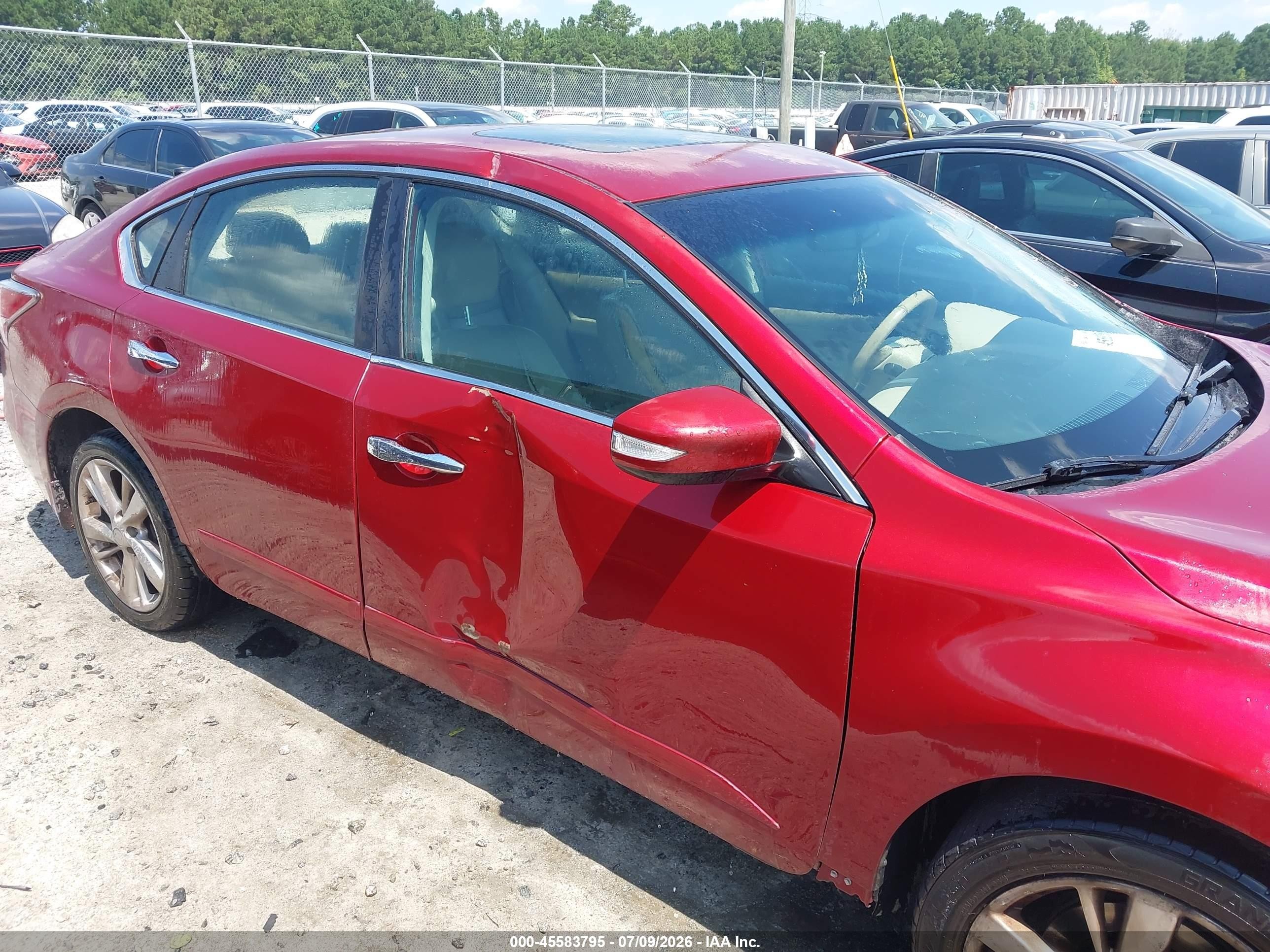 2015 Nissan Altima 2.5 Sl Red vin: 1N4AL3AP8FN910652