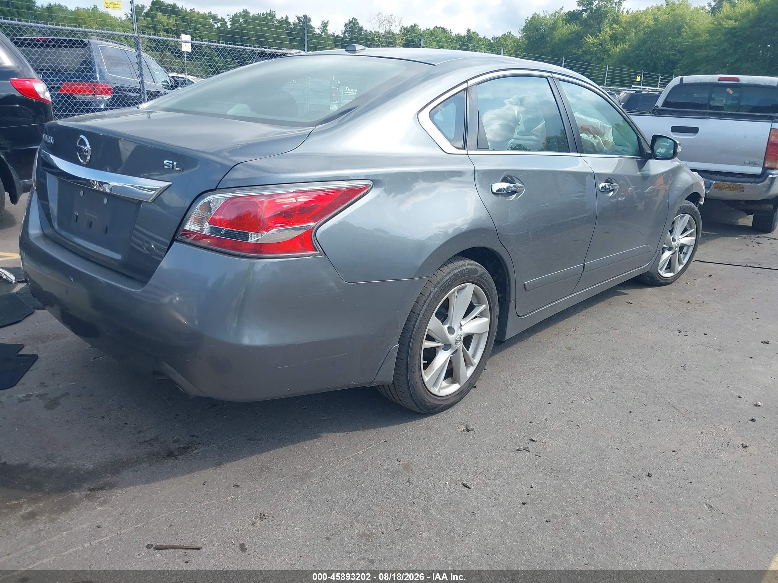 2015 Nissan Altima 2.5 Sl Серый vin: 1N4AL3AP8FN921750