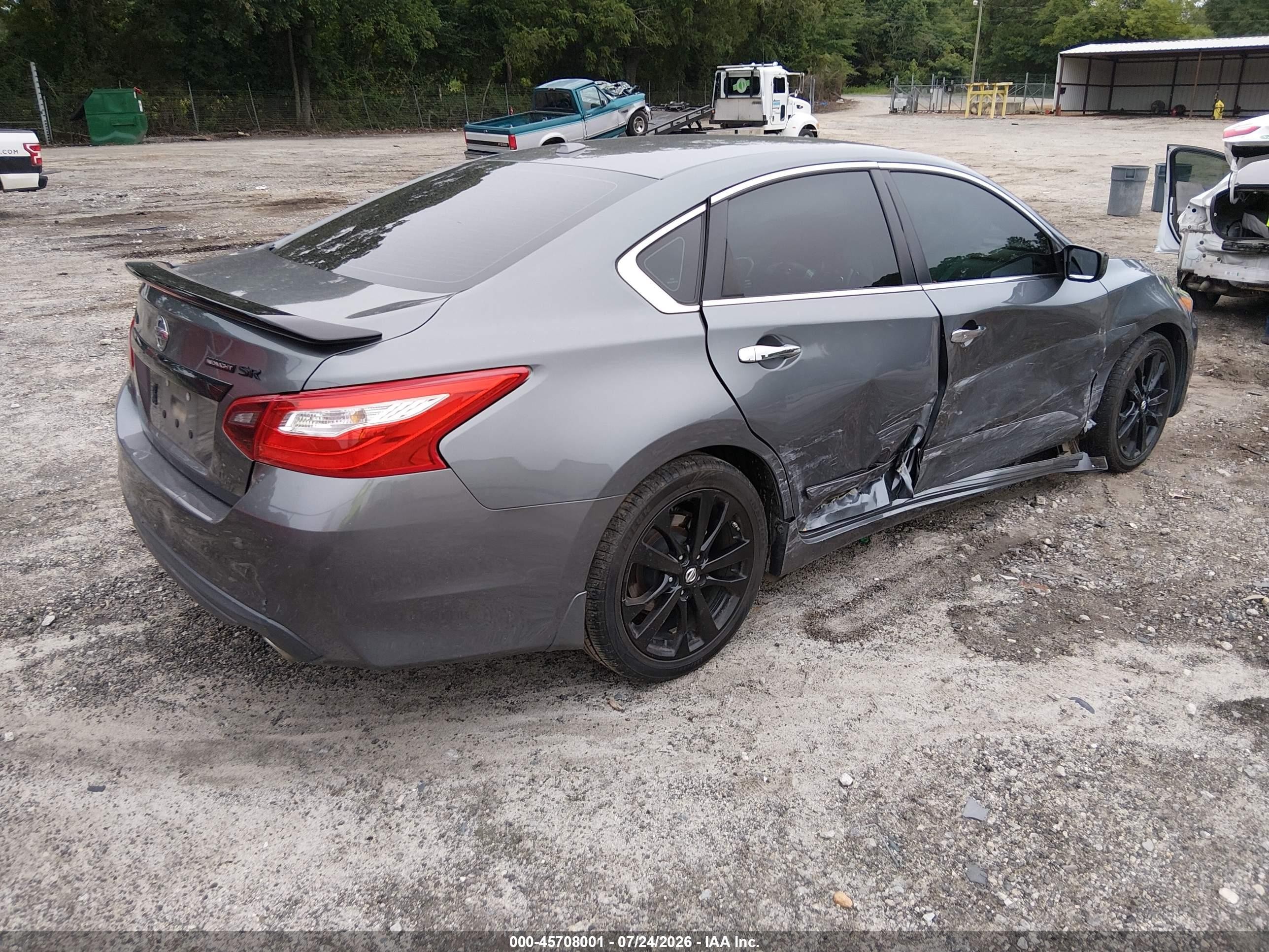 2018 Nissan Altima 2.5 Sr Gray vin: 1N4AL3AP8JC272052