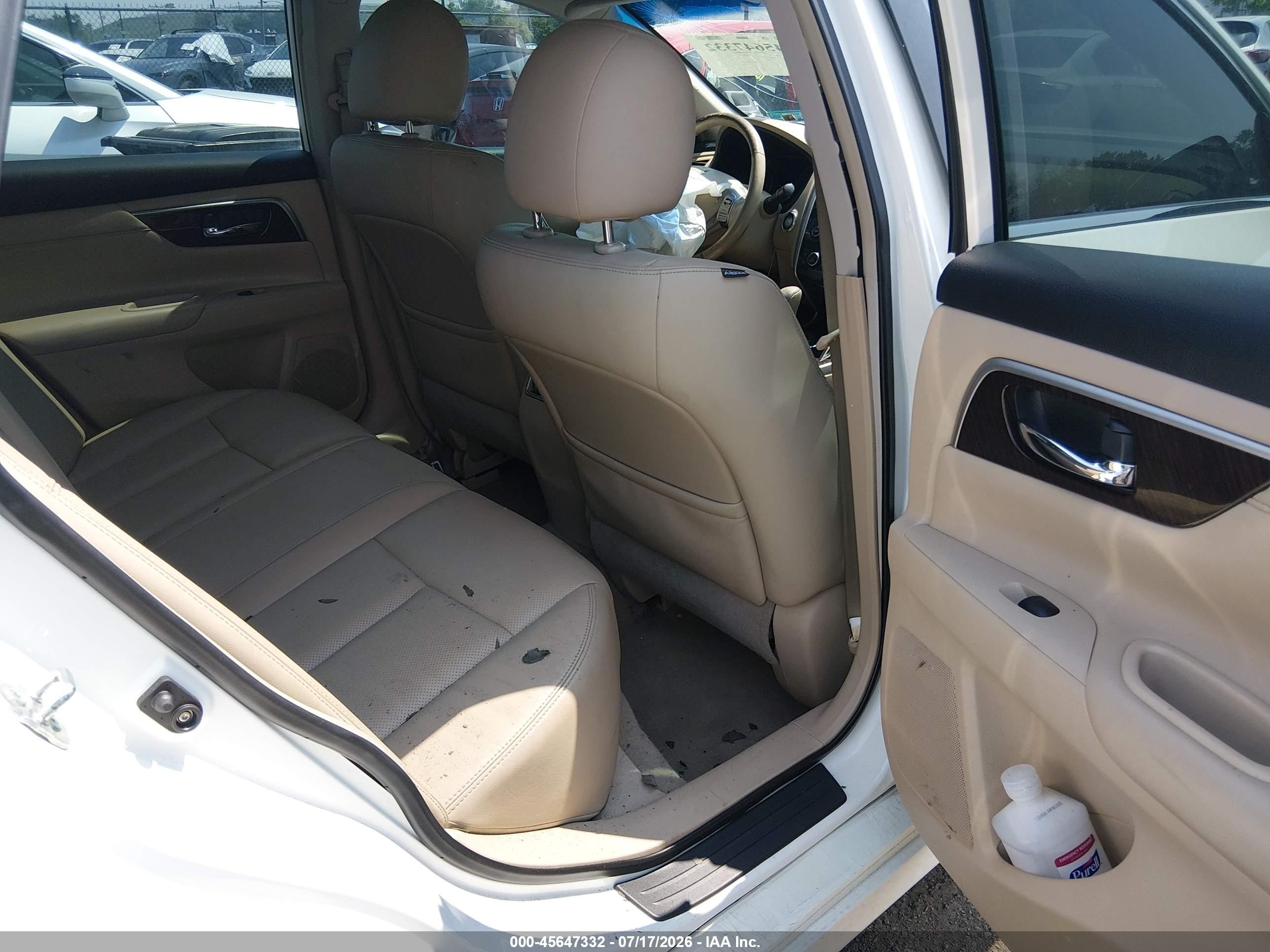 2013 Nissan Altima 2.5 Sl White vin: 1N4AL3AP9DC178928