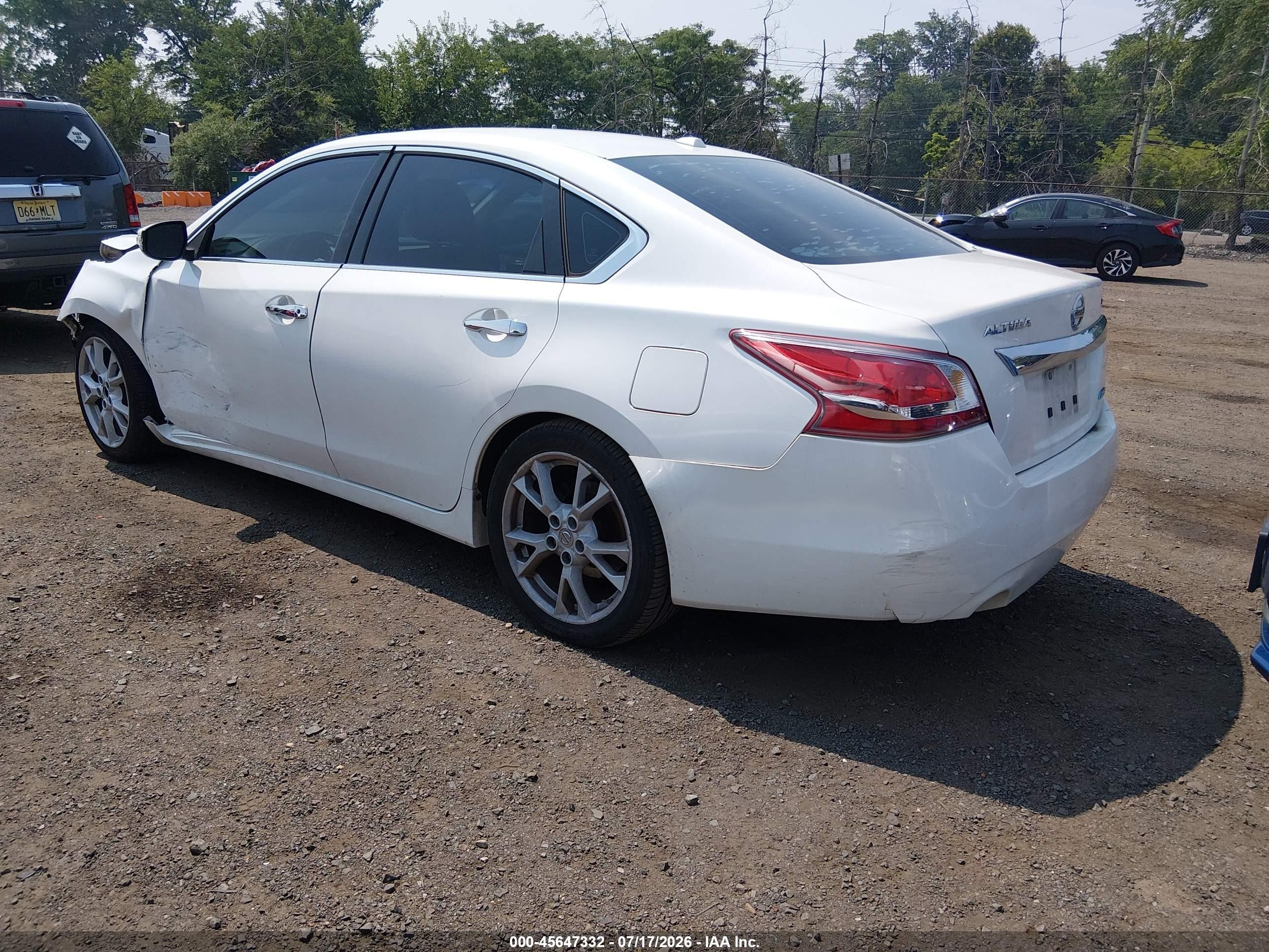 2013 Nissan Altima 2.5 Sl White vin: 1N4AL3AP9DC178928