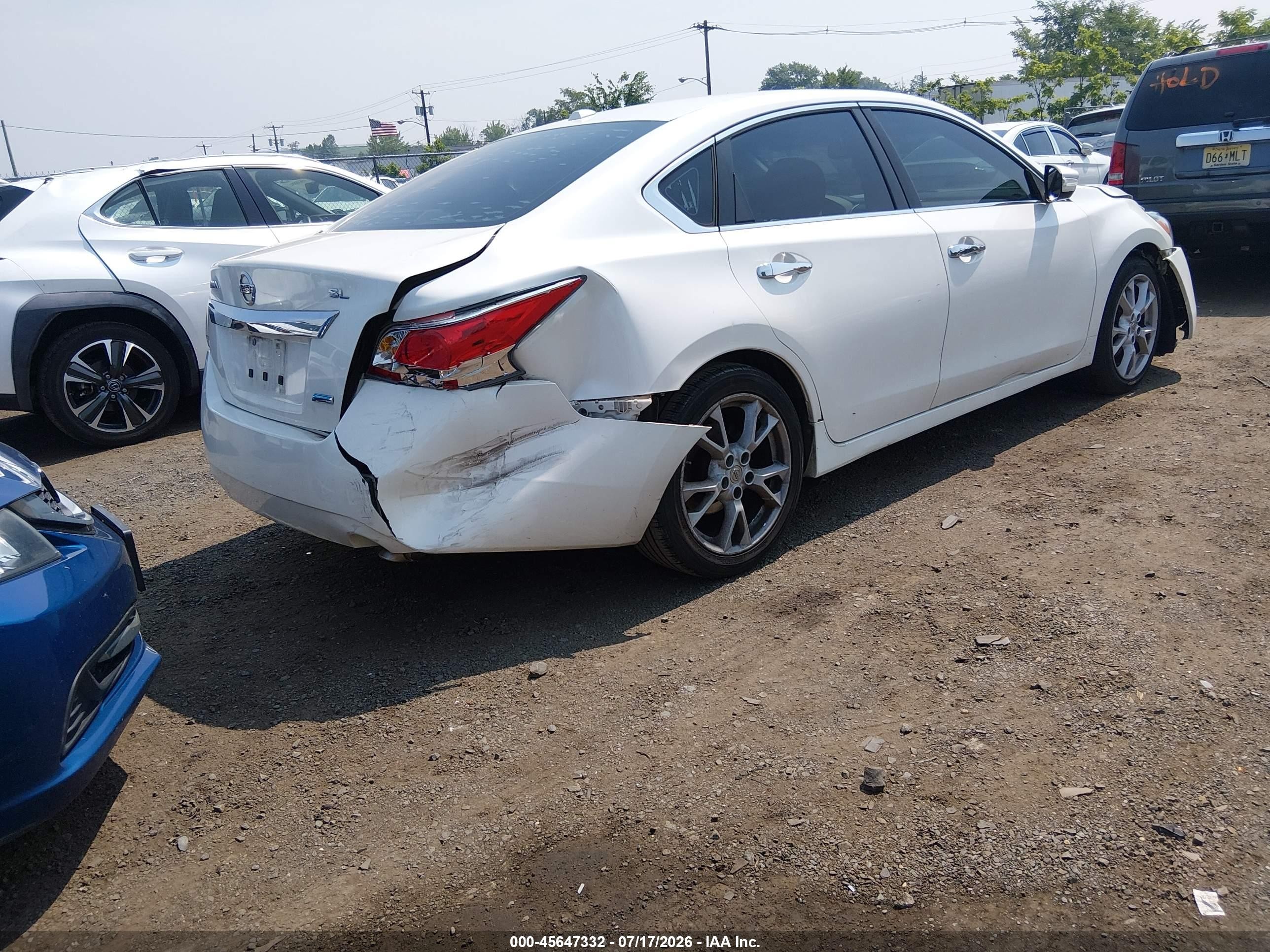 2013 Nissan Altima 2.5 Sl White vin: 1N4AL3AP9DC178928