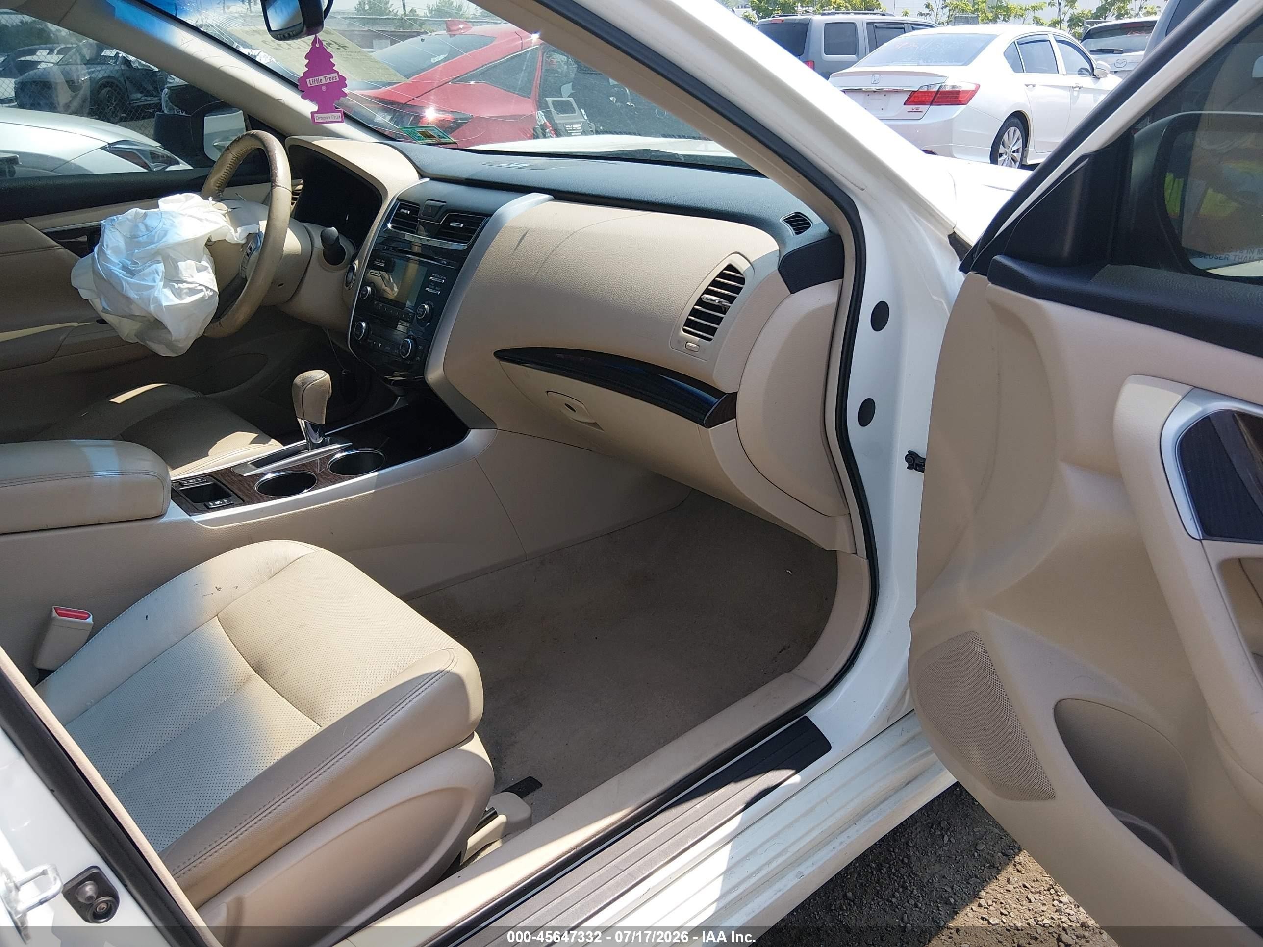2013 Nissan Altima 2.5 Sl White vin: 1N4AL3AP9DC178928