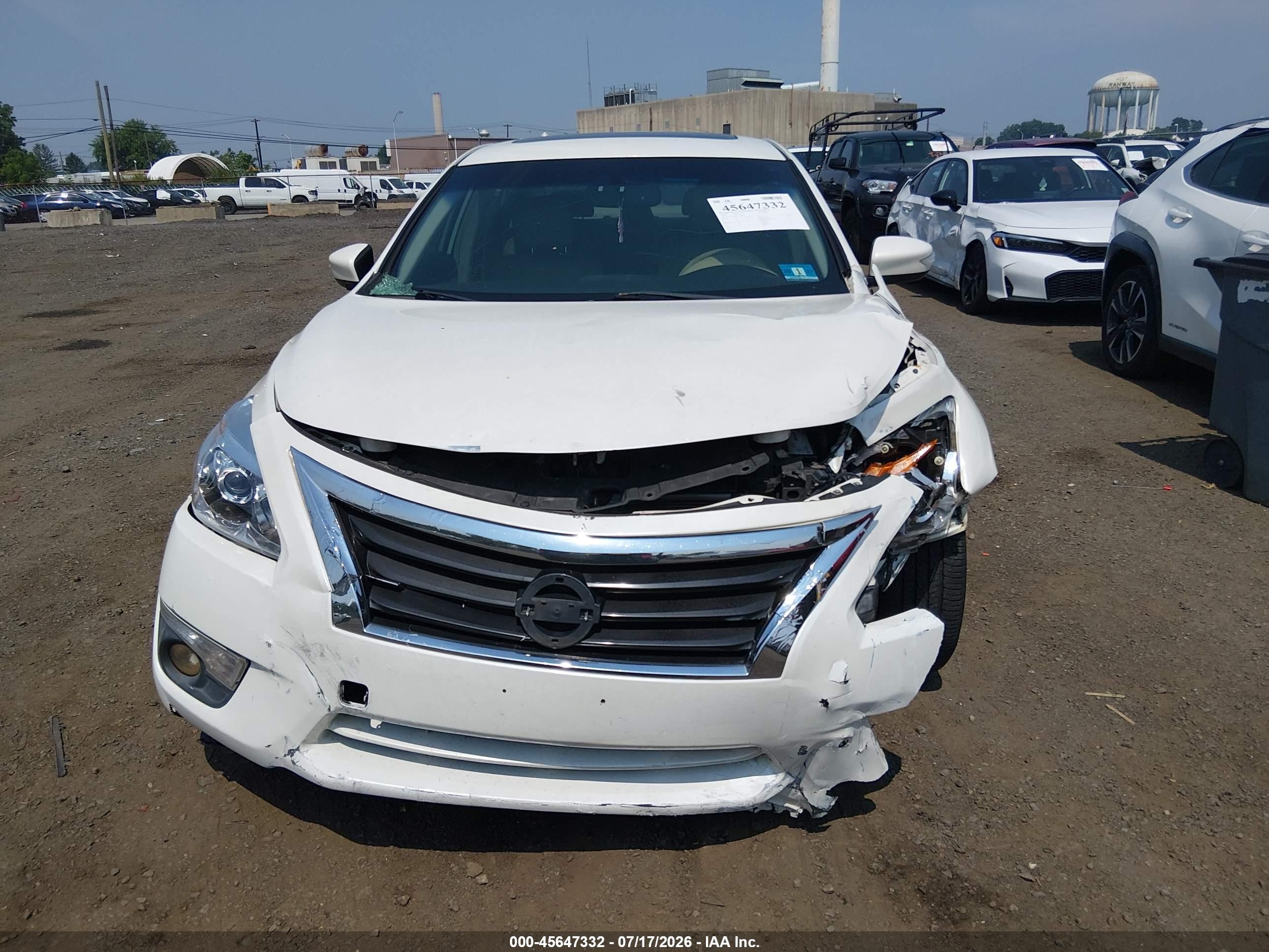 2013 Nissan Altima 2.5 Sl White vin: 1N4AL3AP9DC178928