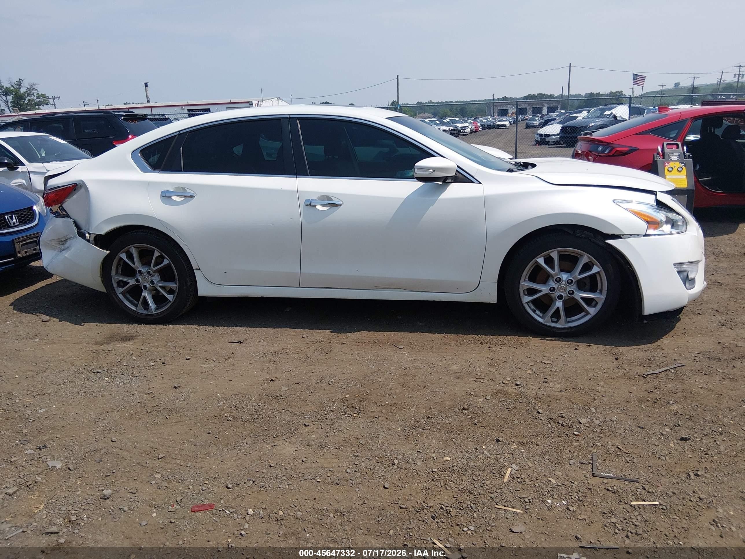 2013 Nissan Altima 2.5 Sl White vin: 1N4AL3AP9DC178928