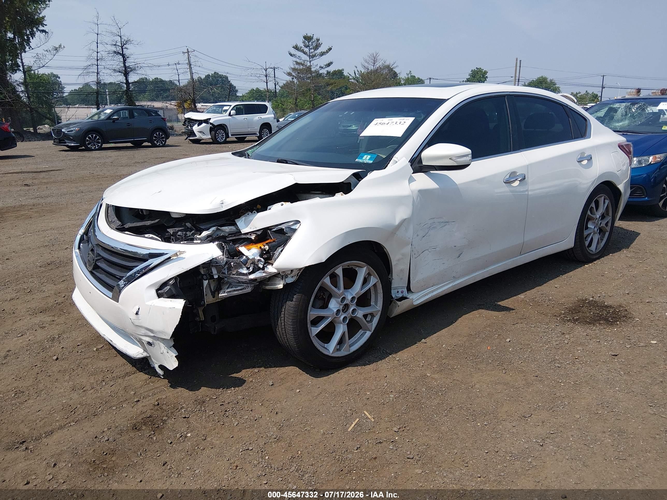 2013 Nissan Altima 2.5 Sl White vin: 1N4AL3AP9DC178928