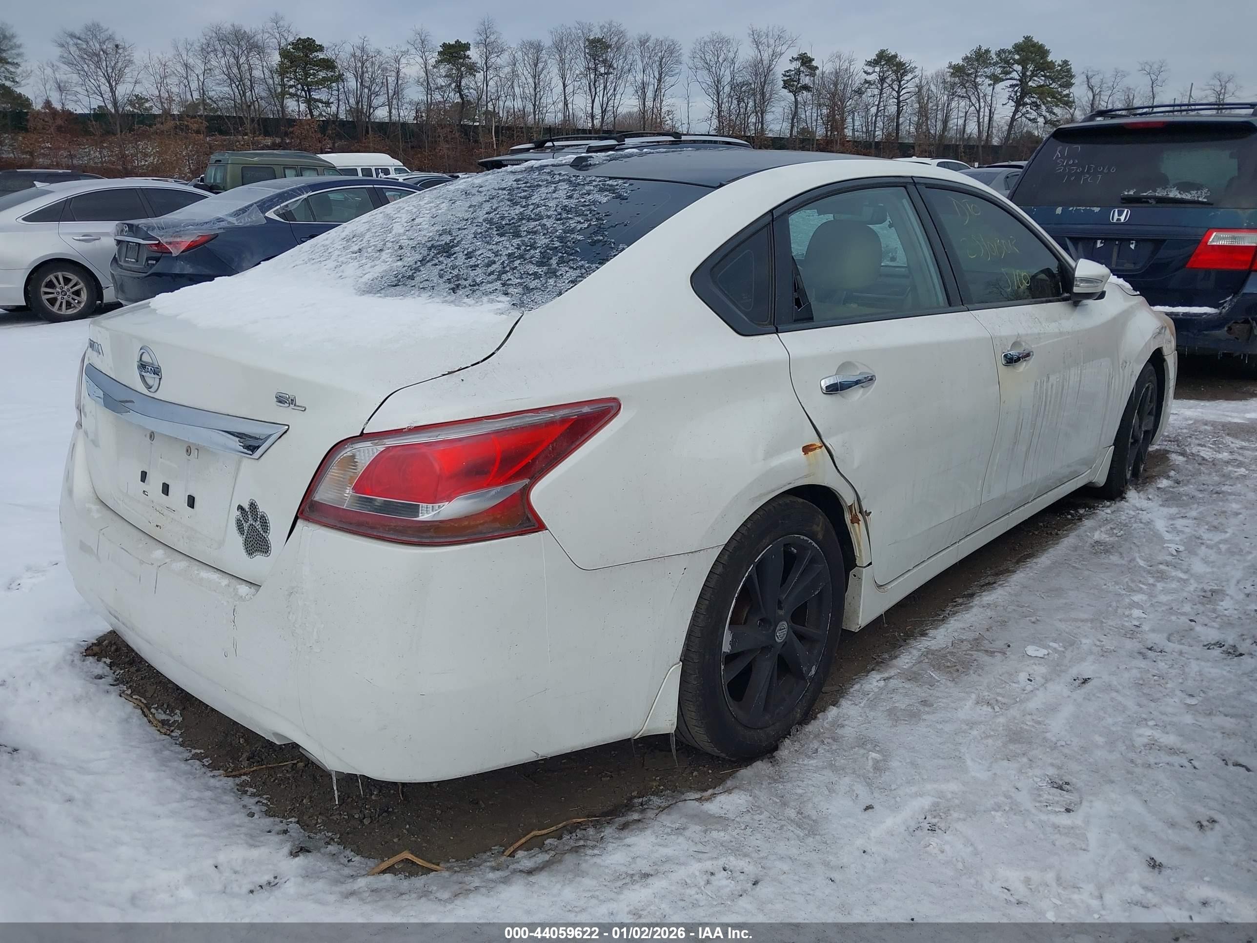 2013 Nissan Altima 2.5 Sl Белый vin: 1N4AL3AP9DC193882