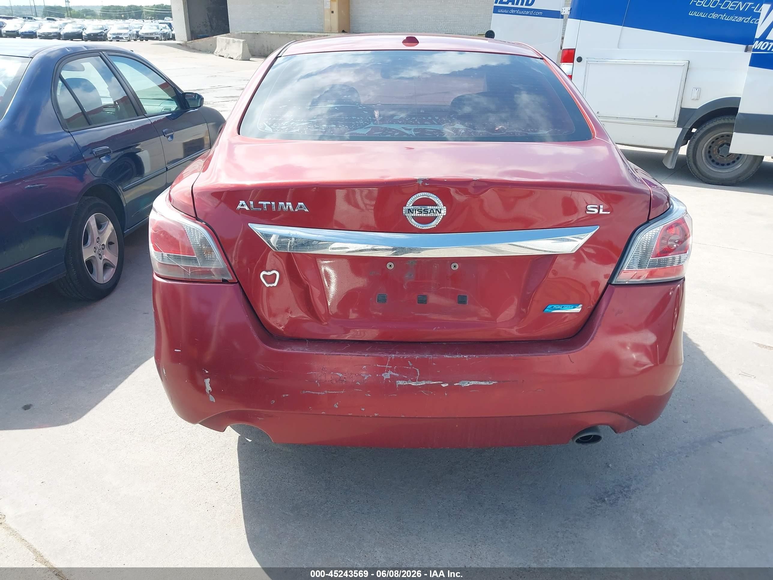 2013 Nissan Altima 2.5 Sl Red vin: 1N4AL3AP9DC234060