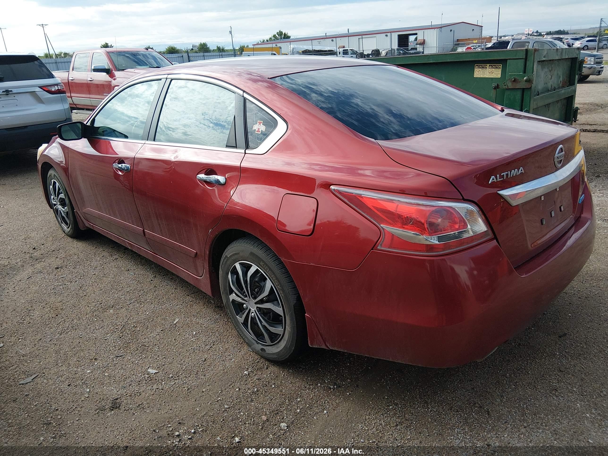 2013 Nissan Altima 2.5 S Red vin: 1N4AL3AP9DC245690