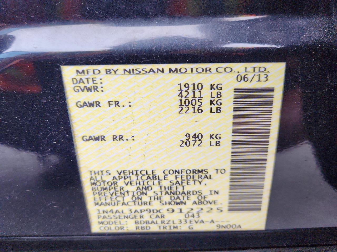 2013 Nissan Altima 2.5 Gray vin: 1N4AL3AP9DC912225