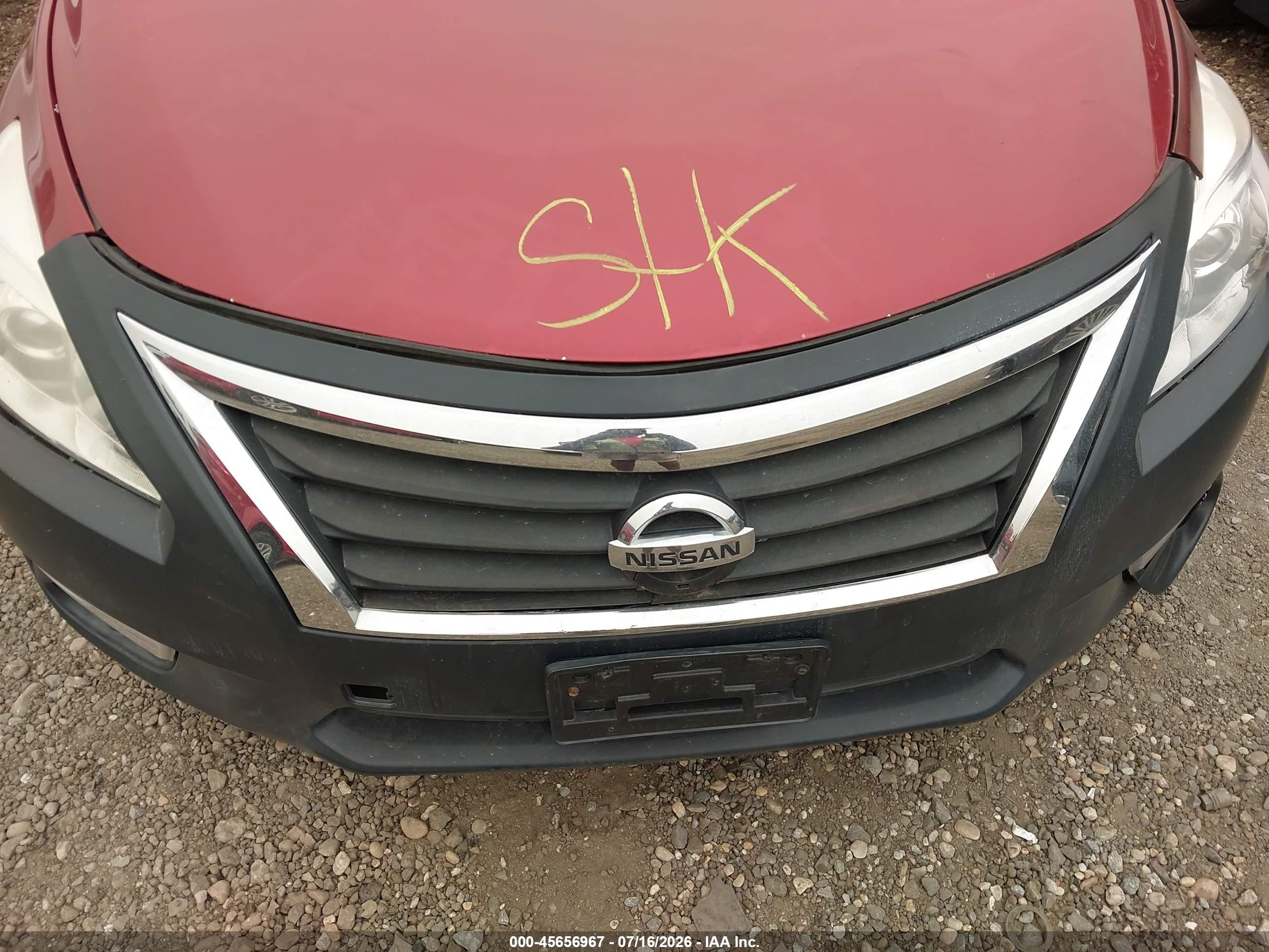 2013 Nissan Altima 2.5 Sv Red vin: 1N4AL3AP9DN421609