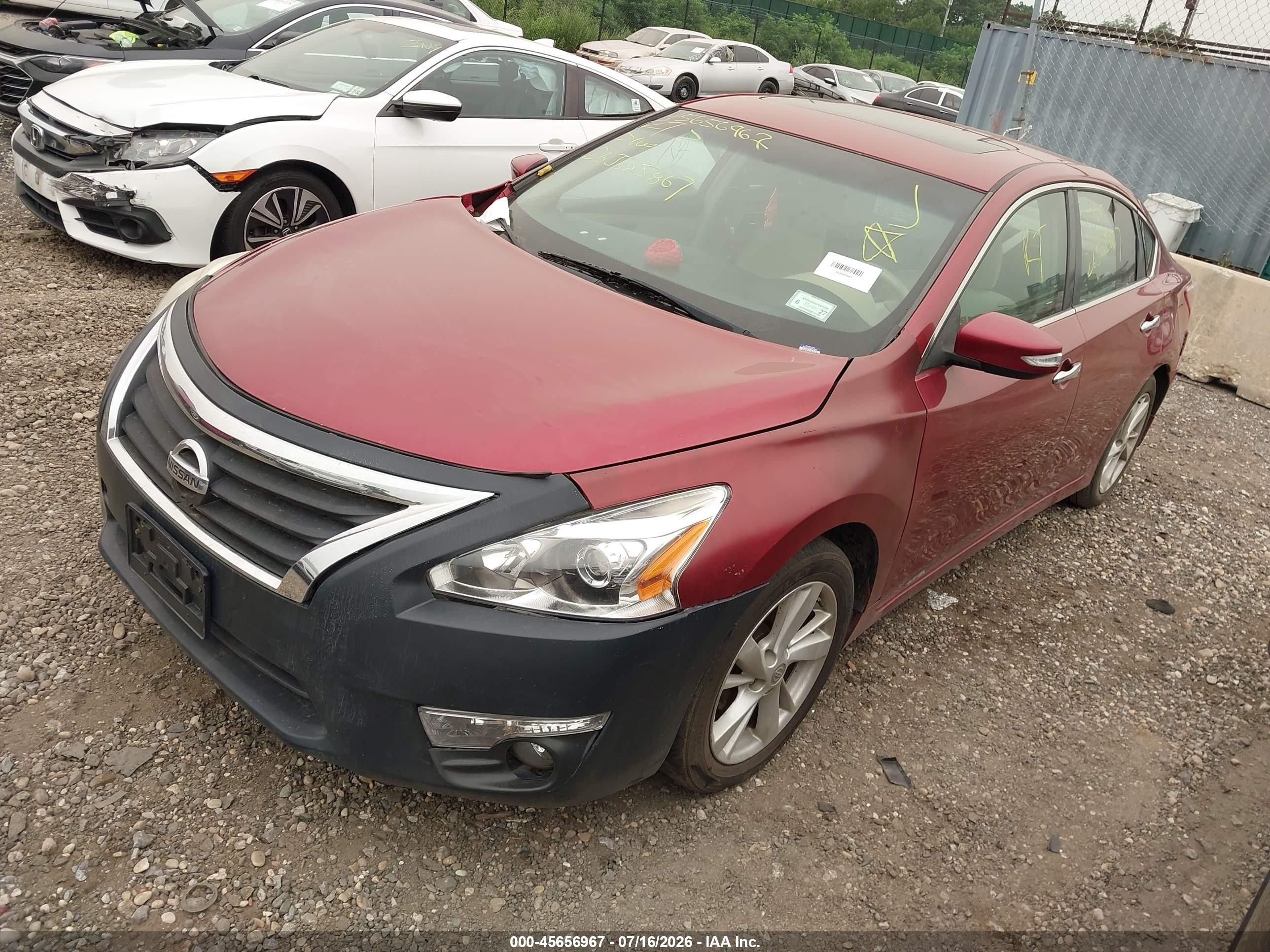 2013 Nissan Altima 2.5 Sv Red vin: 1N4AL3AP9DN421609