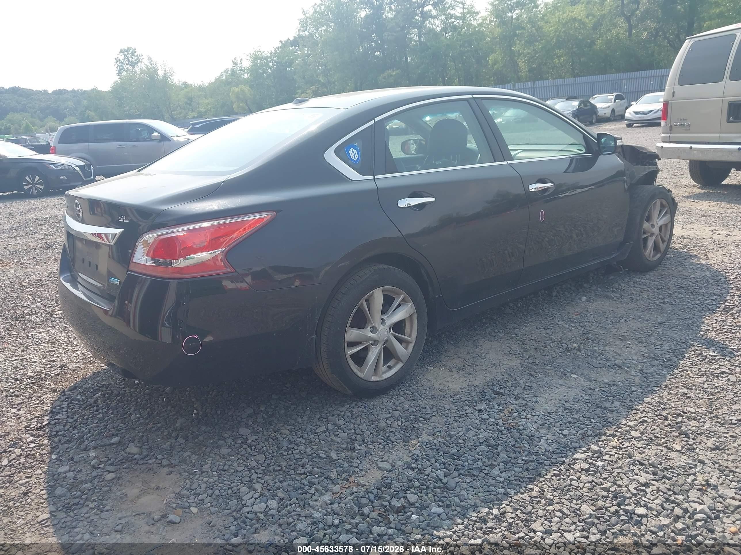 2013 Nissan Altima 2.5 Sl Black vin: 1N4AL3AP9DN551454