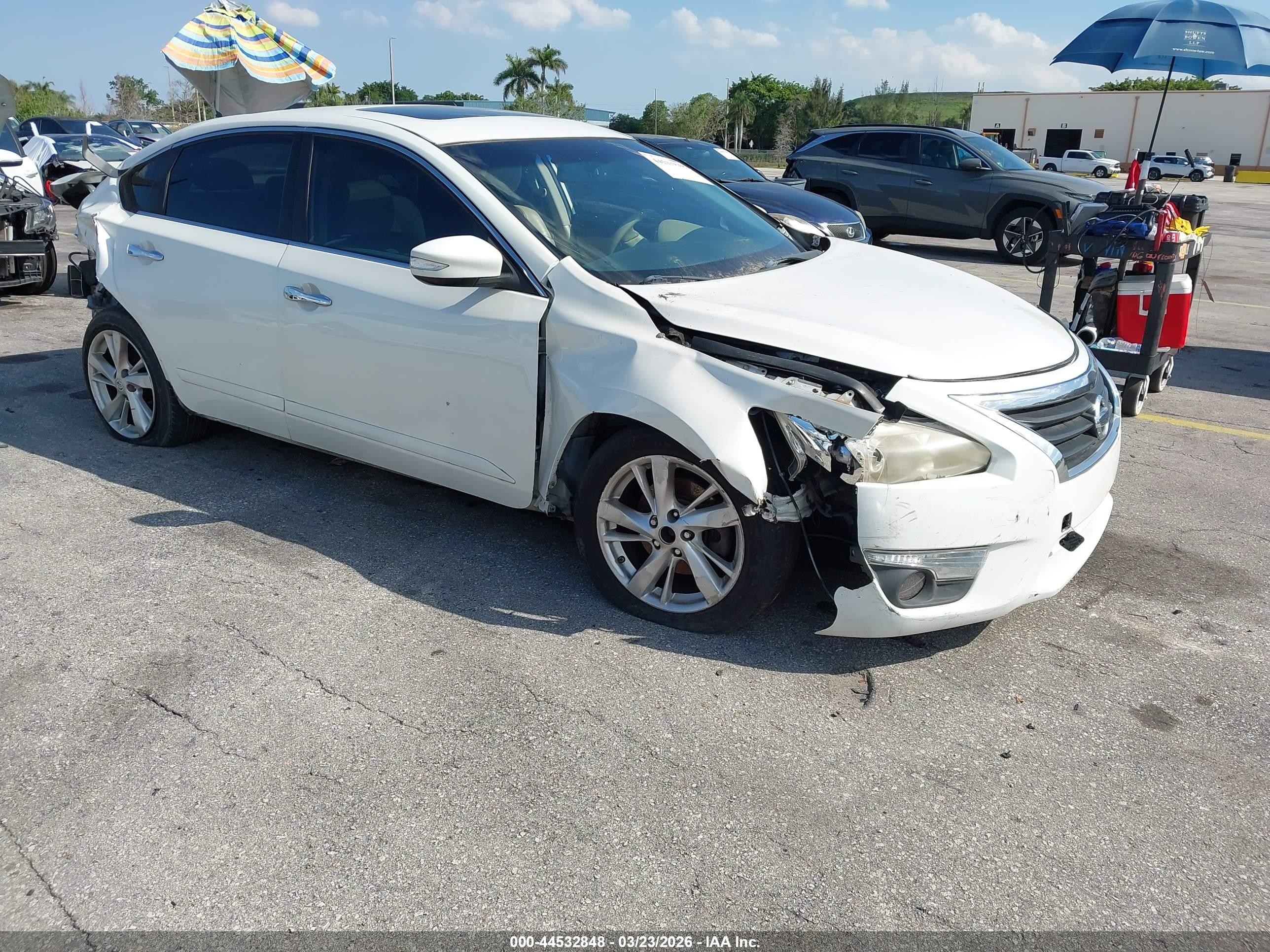 2014 Nissan Altima 2.5 Sl White vin: 1N4AL3AP9EC123705