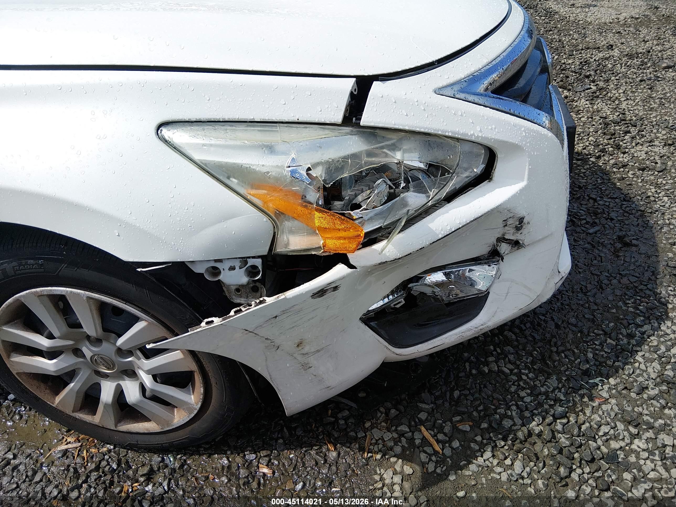 2014 Nissan Altima 2.5/2.5 S/2.5 Sl/2.5 Sv White vin: 1N4AL3AP9EC166358