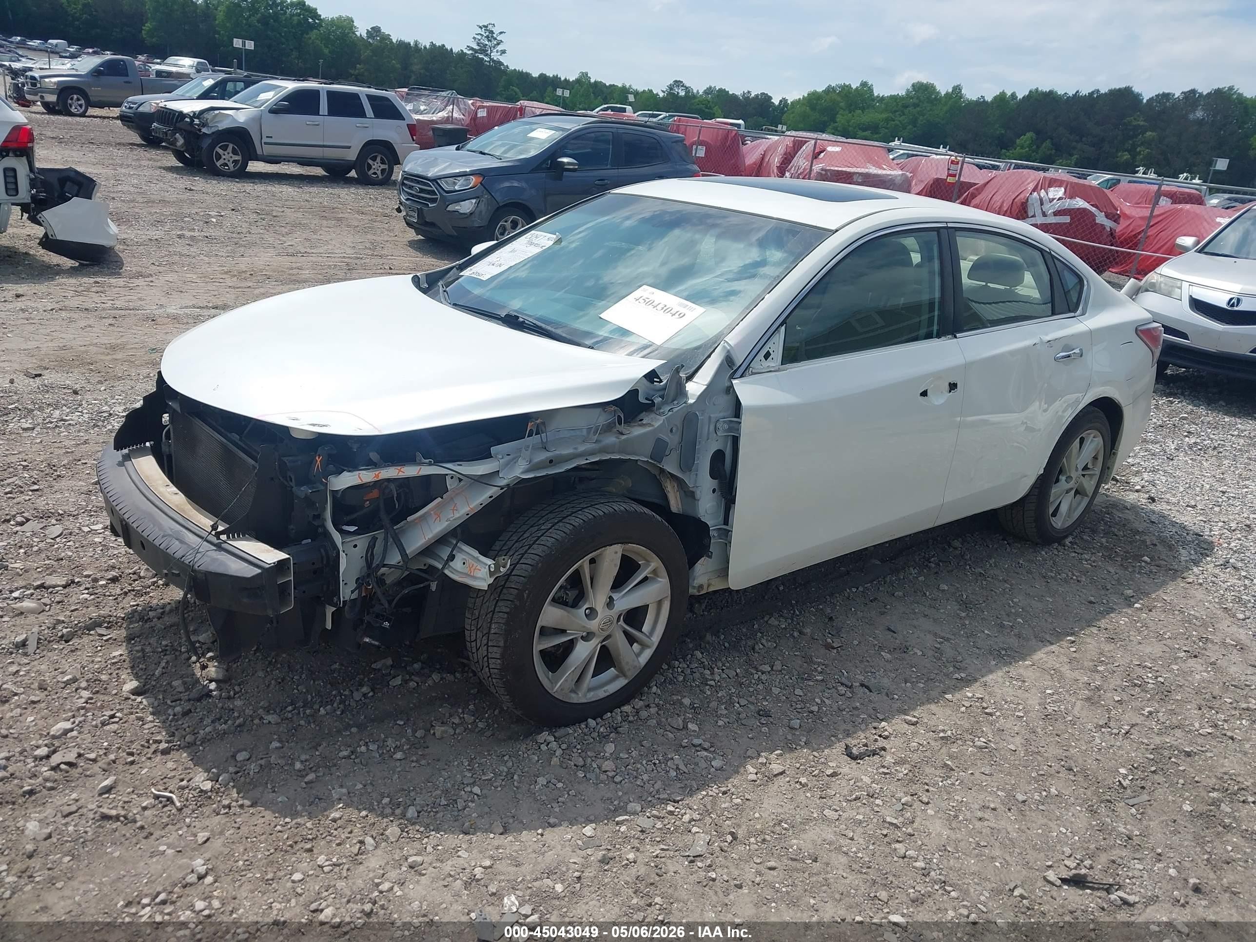 2014 Nissan Altima 2.5 Sl White vin: 1N4AL3AP9EC182592