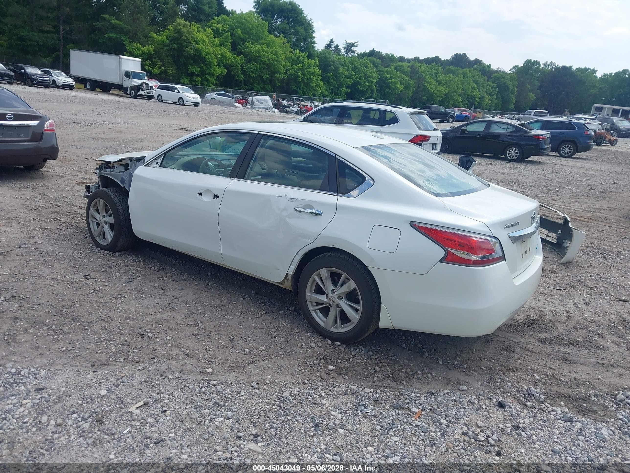 2014 Nissan Altima 2.5 Sl White vin: 1N4AL3AP9EC182592