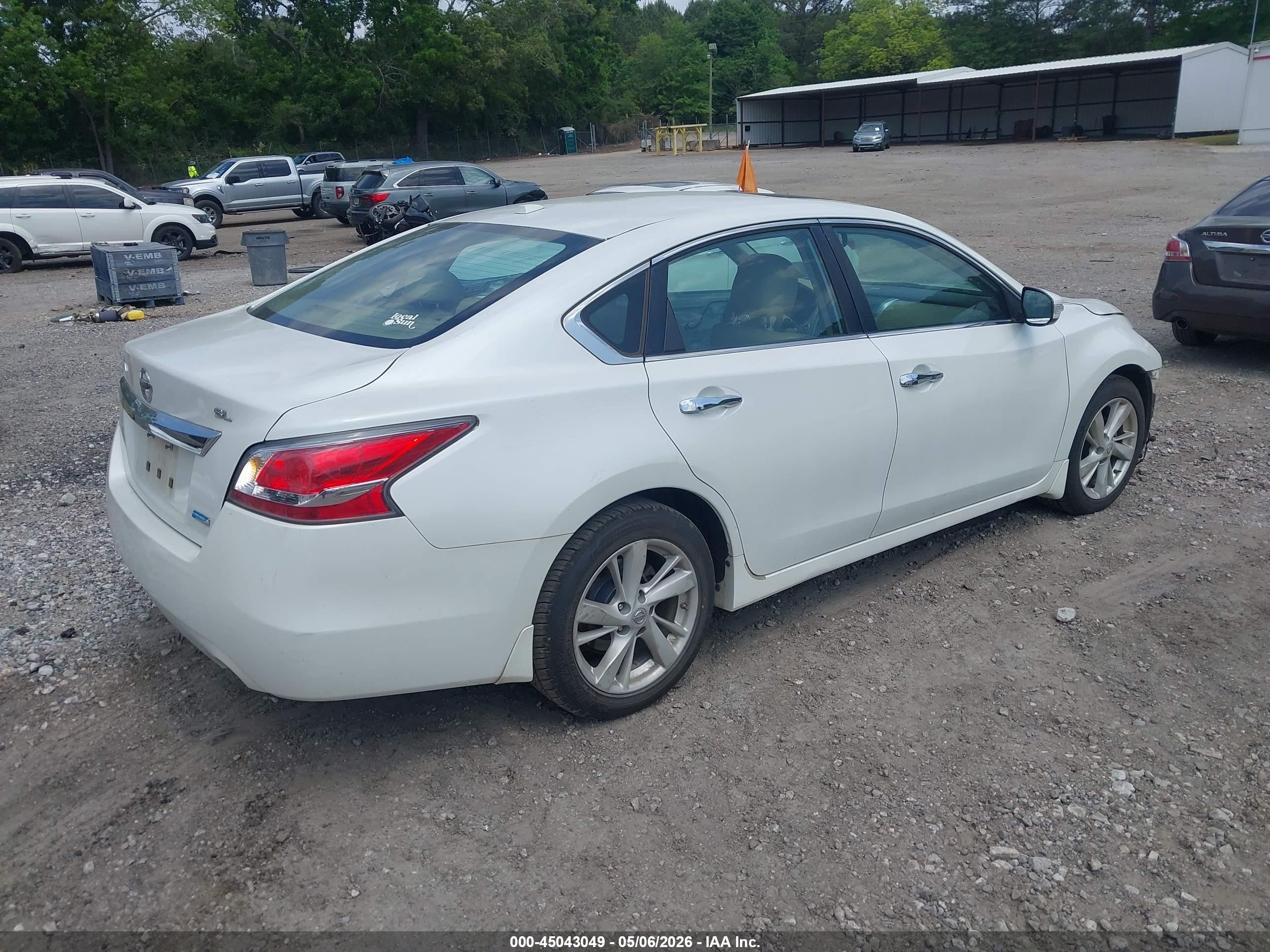 2014 Nissan Altima 2.5 Sl White vin: 1N4AL3AP9EC182592