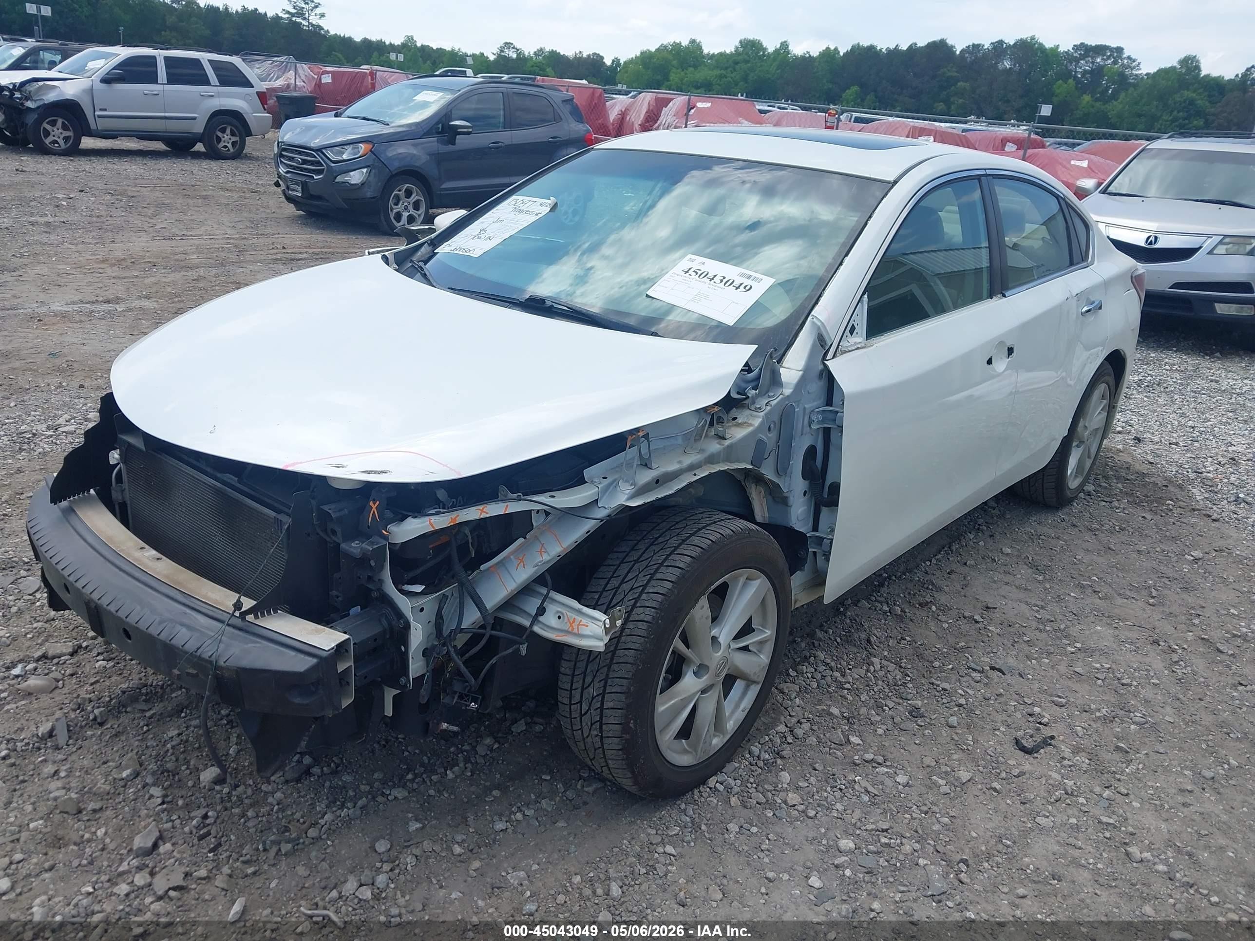 2014 Nissan Altima 2.5 Sl White vin: 1N4AL3AP9EC182592