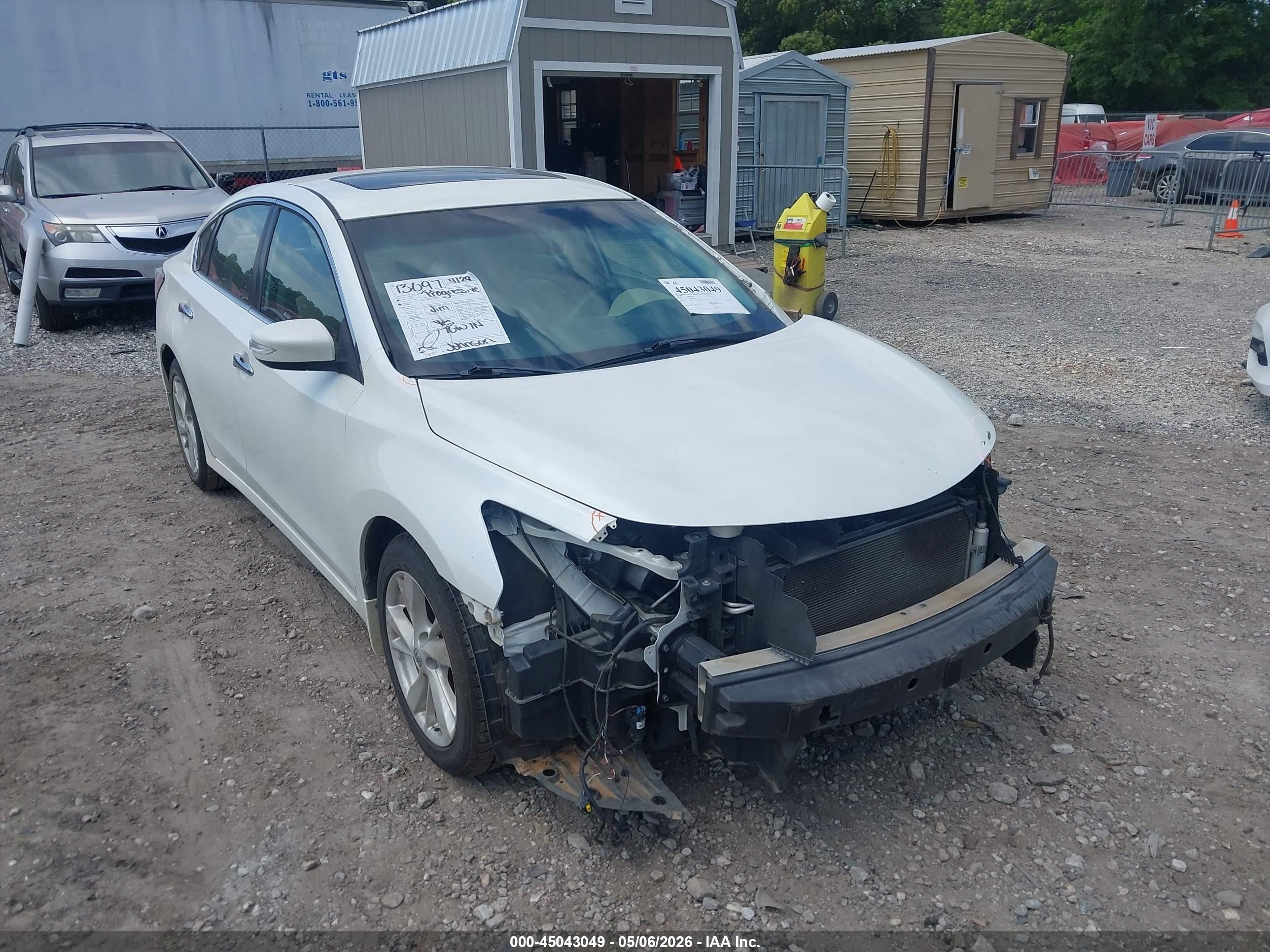 2014 Nissan Altima 2.5 Sl White vin: 1N4AL3AP9EC182592