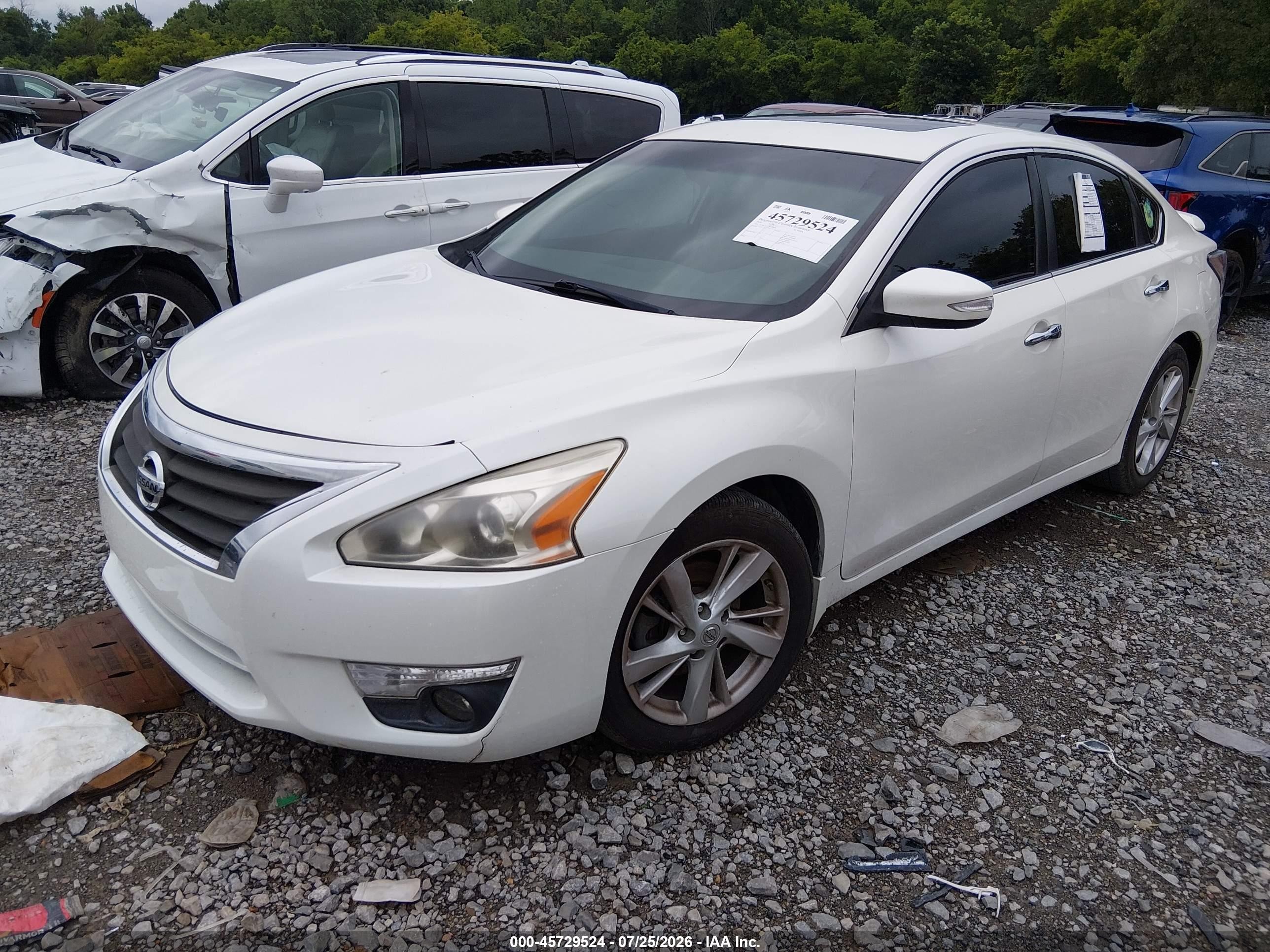 2014 Nissan Altima 2.5 Sv Белый vin: 1N4AL3AP9EC194631