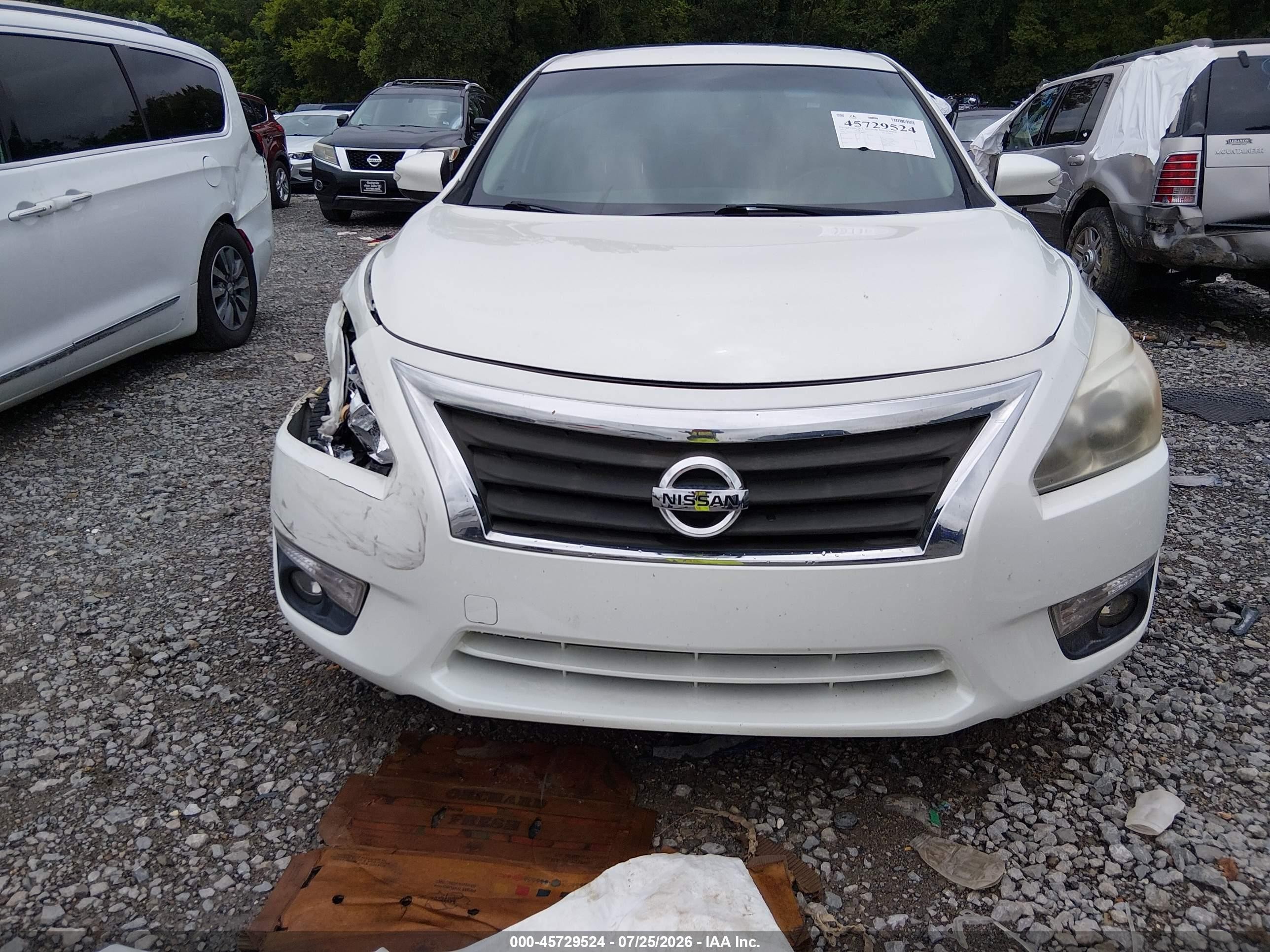 2014 Nissan Altima 2.5 Sv Белый vin: 1N4AL3AP9EC194631