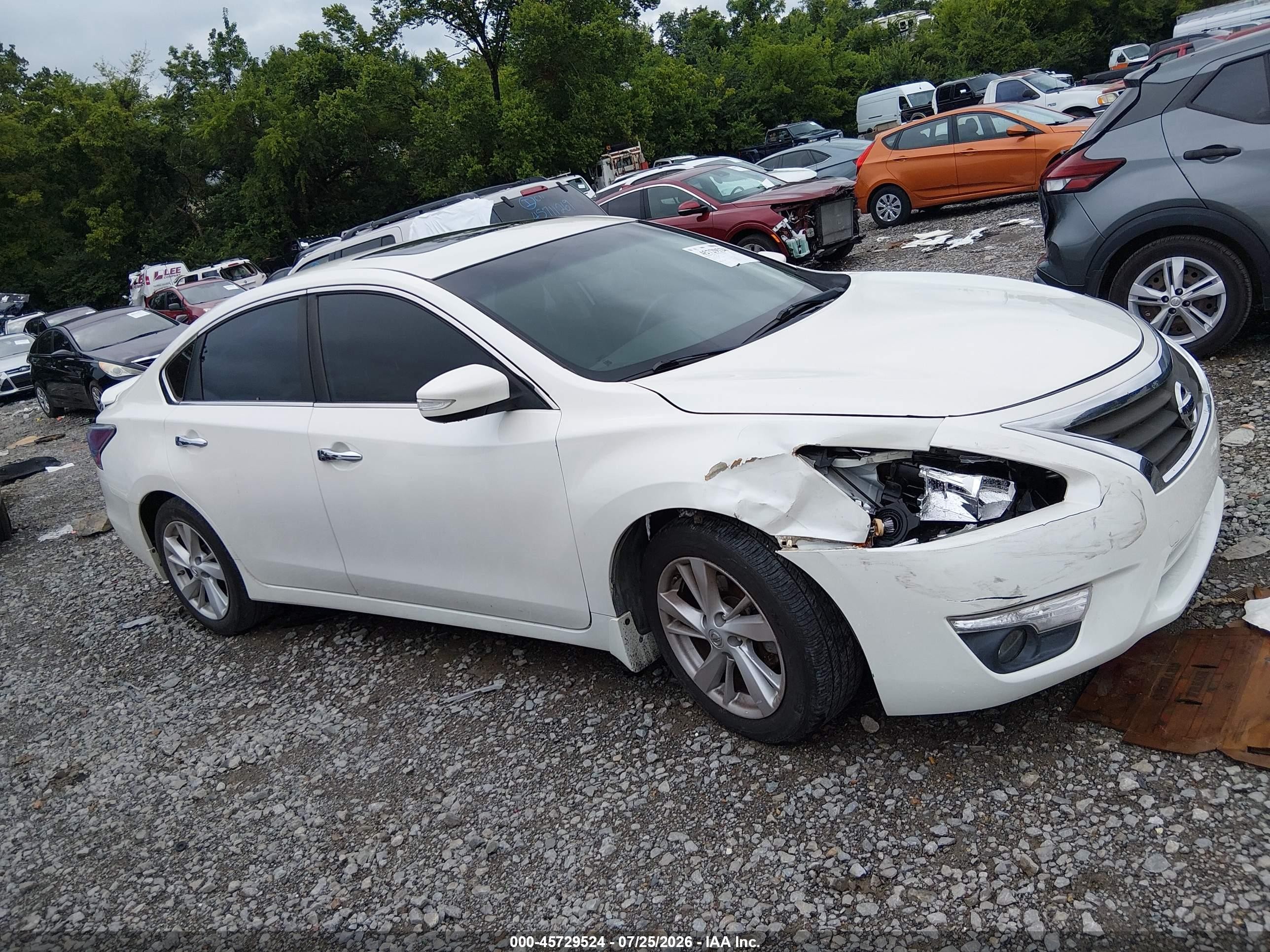 2014 Nissan Altima 2.5 Sv Белый vin: 1N4AL3AP9EC194631