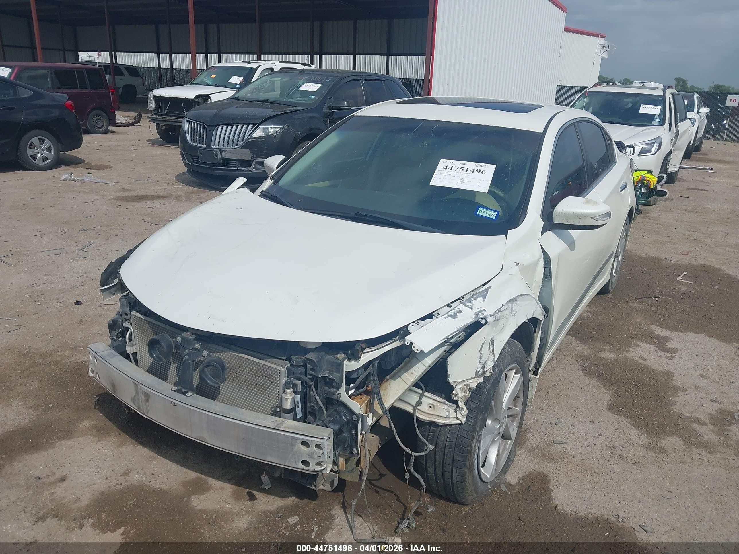 2014 Nissan Altima 2.5 Sl White vin: 1N4AL3AP9EC286211