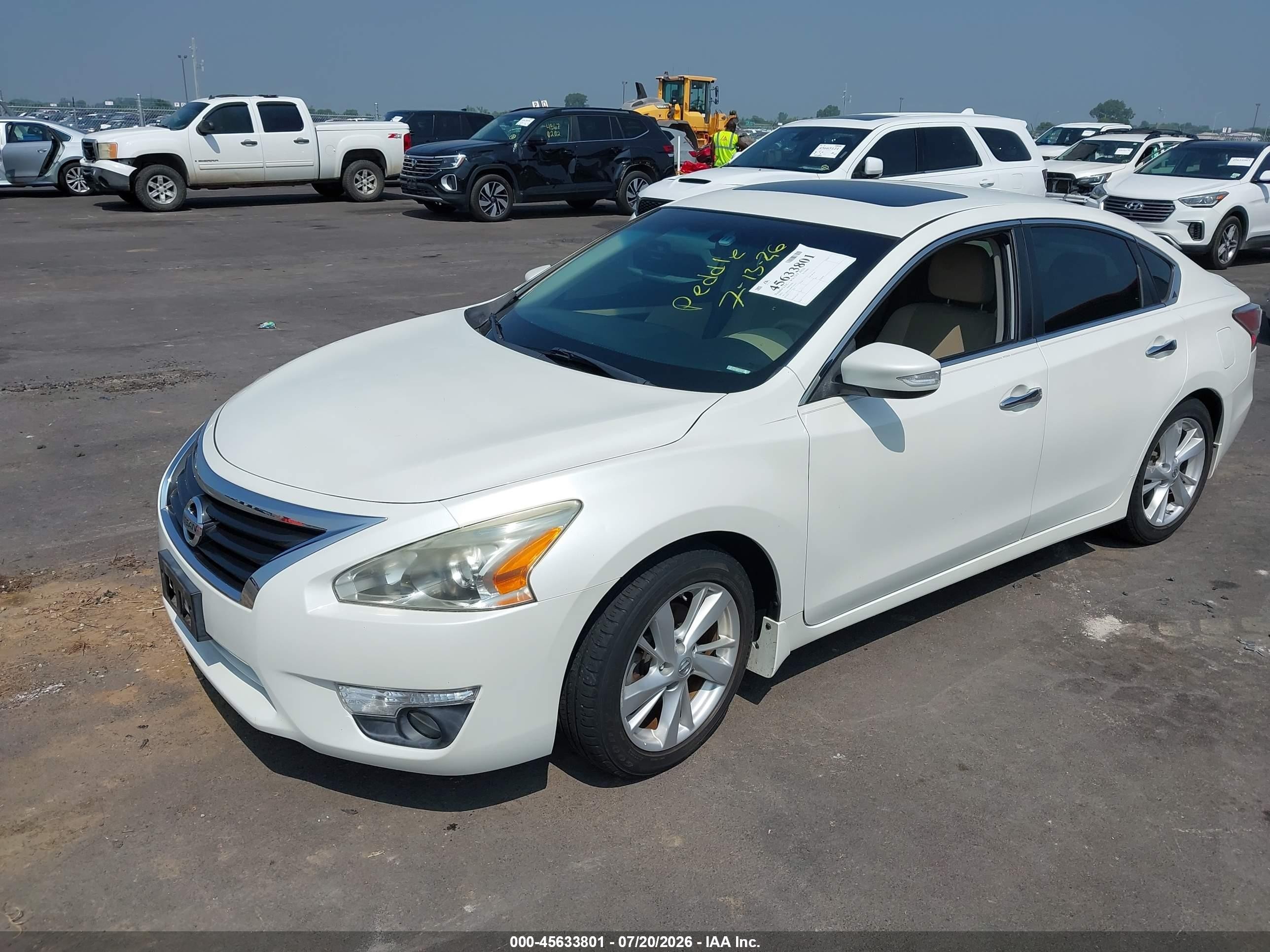 2015 Nissan Altima 2.5 Sv White vin: 1N4AL3AP9FC120191