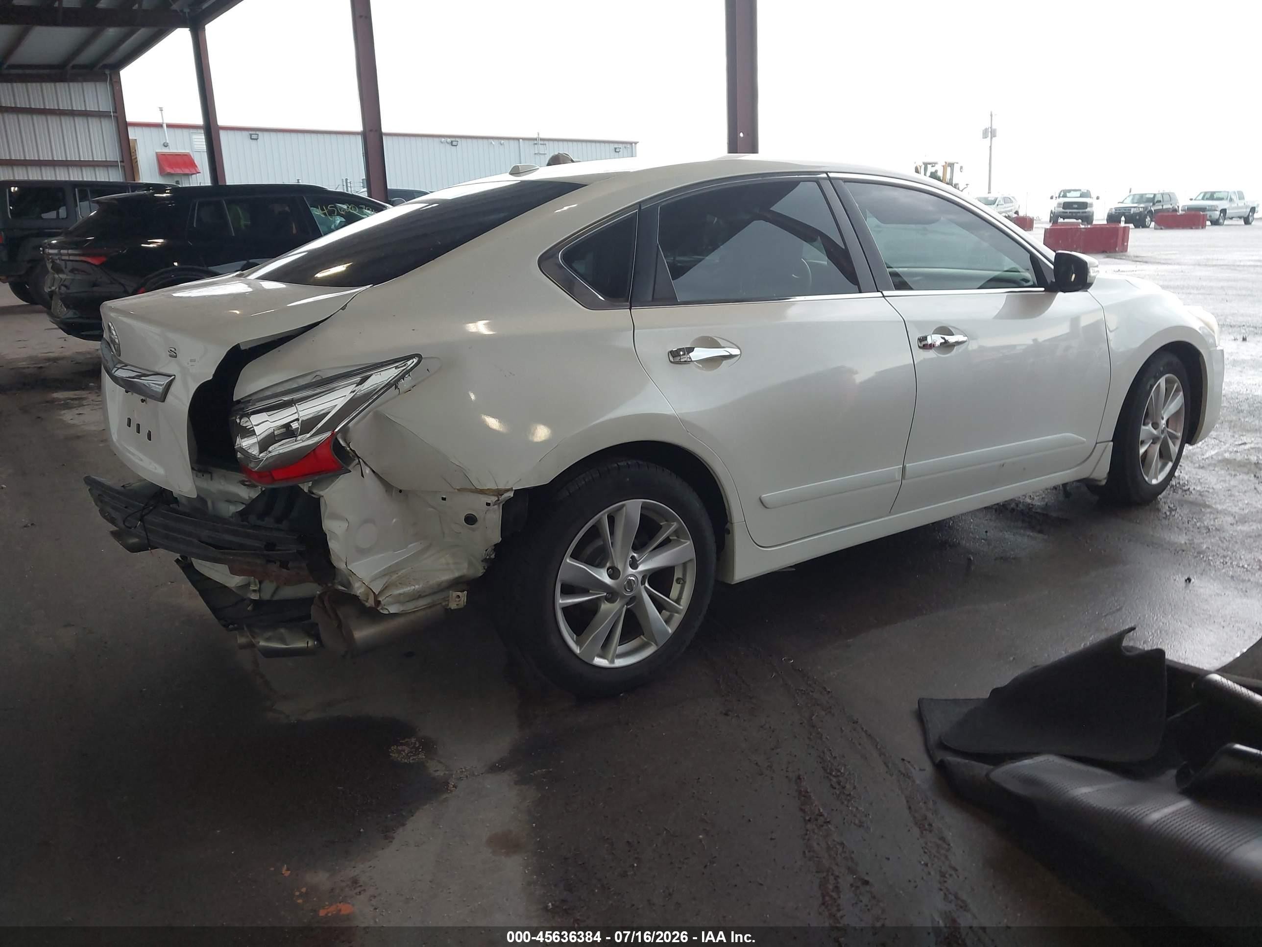 2015 Nissan Altima 2.5 Sl White vin: 1N4AL3AP9FC139212