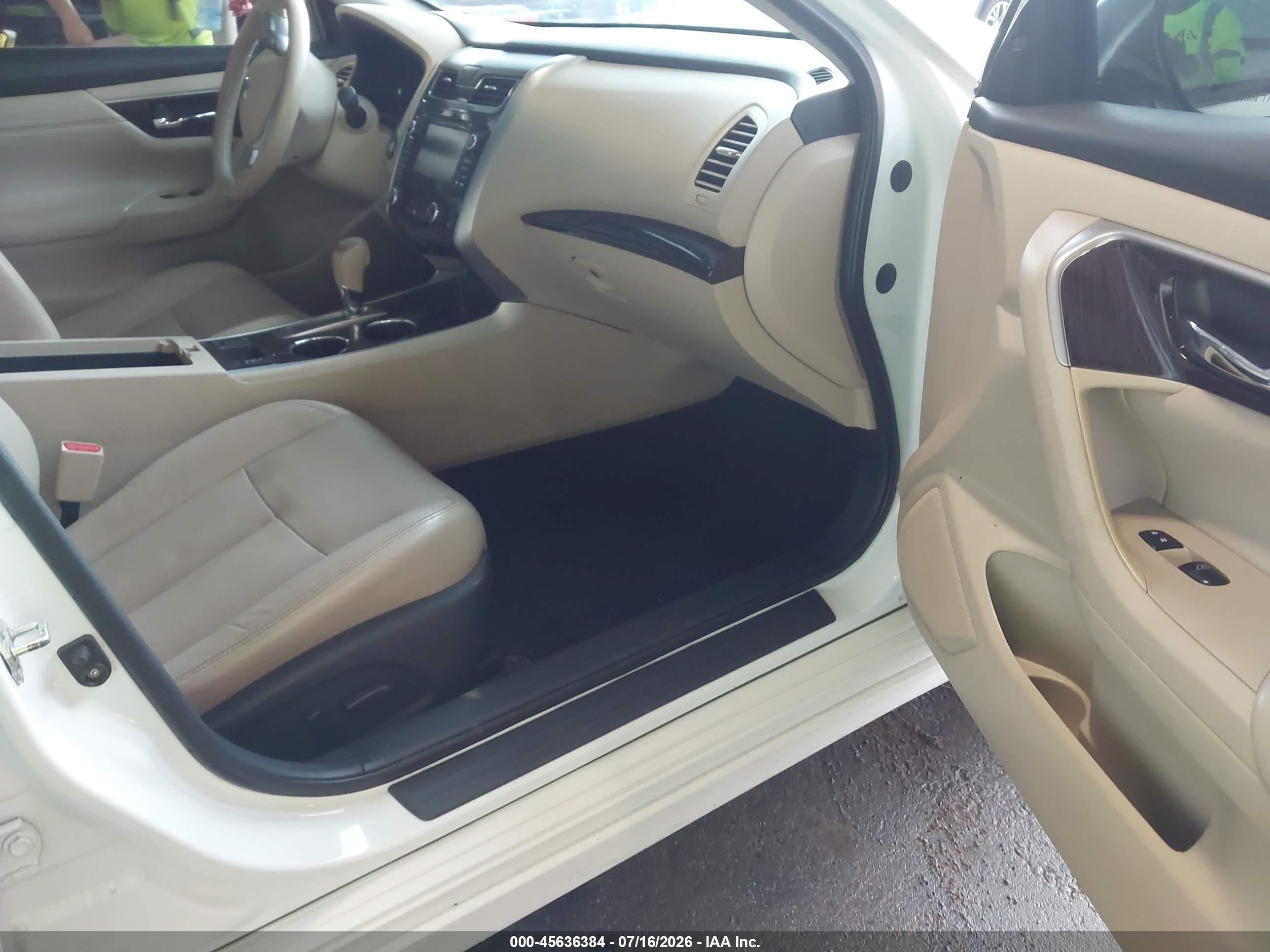 2015 Nissan Altima 2.5 Sl White vin: 1N4AL3AP9FC139212