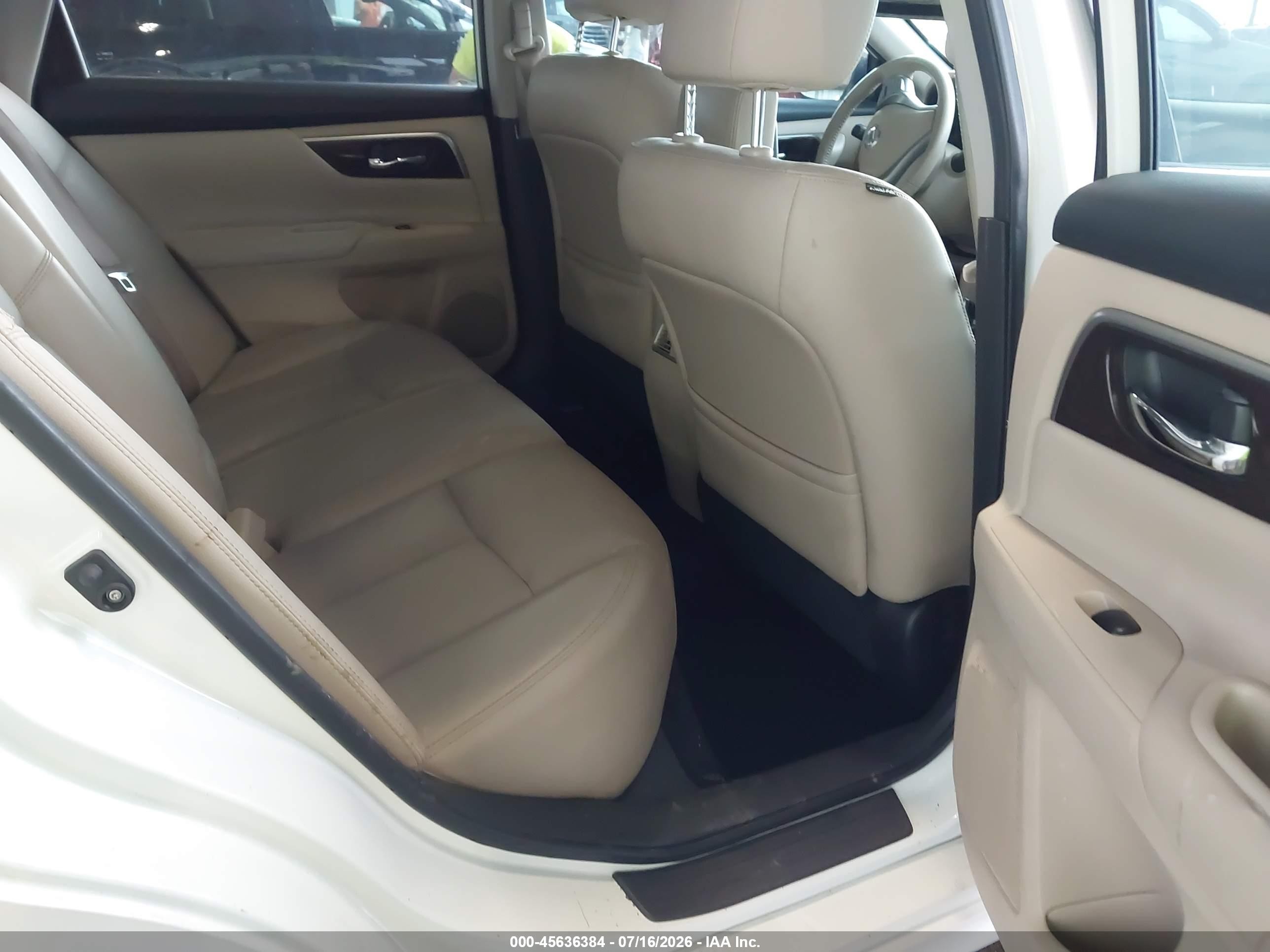 2015 Nissan Altima 2.5 Sl White vin: 1N4AL3AP9FC139212