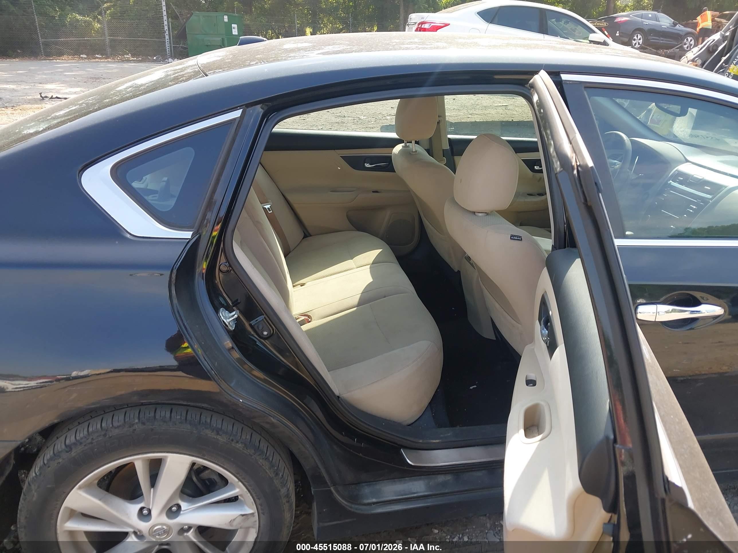 2015 Nissan Altima 2.5 Sv Black vin: 1N4AL3AP9FC171187