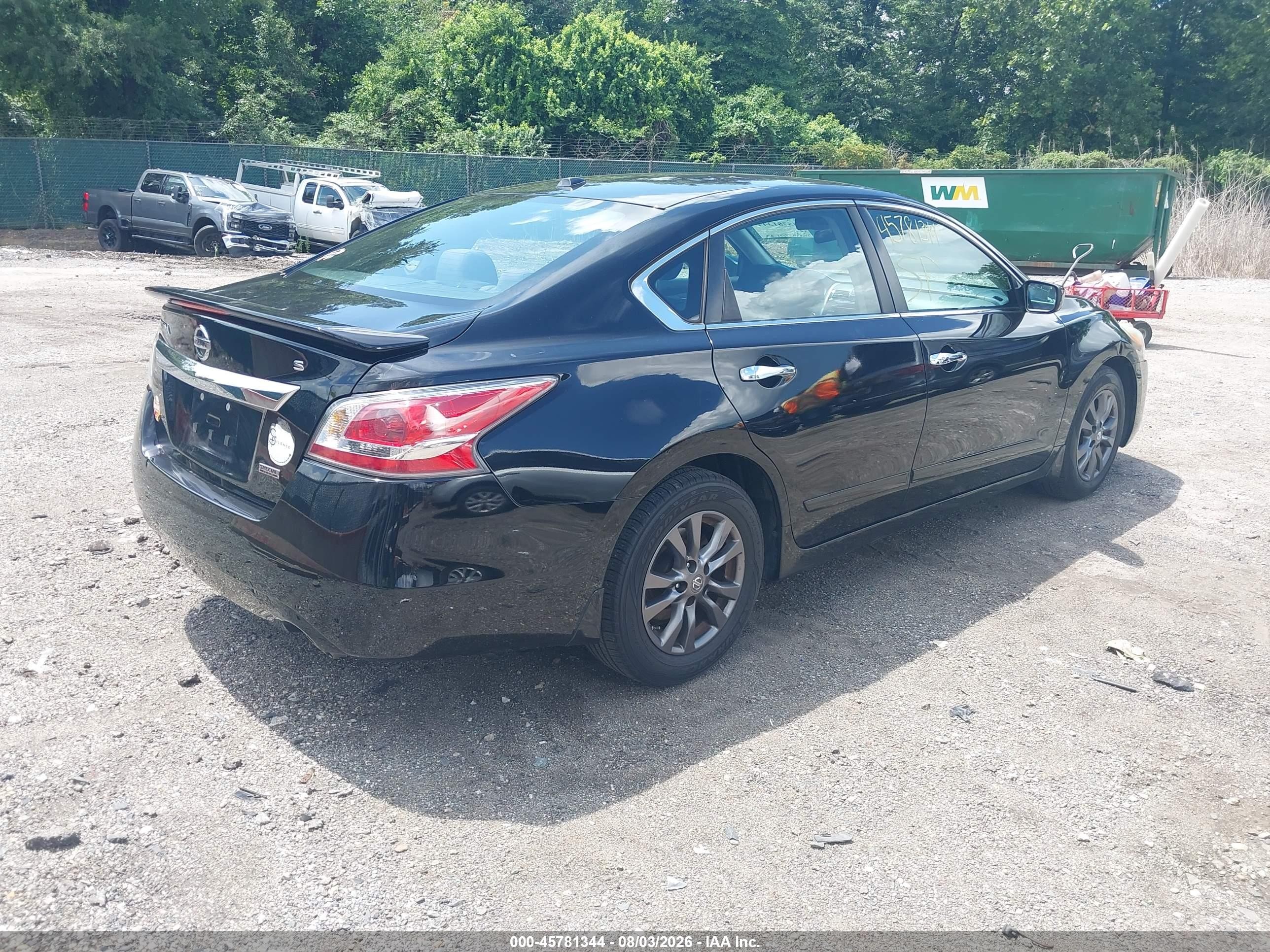 2015 Nissan Altima 2.5 S Черный vin: 1N4AL3AP9FC488550