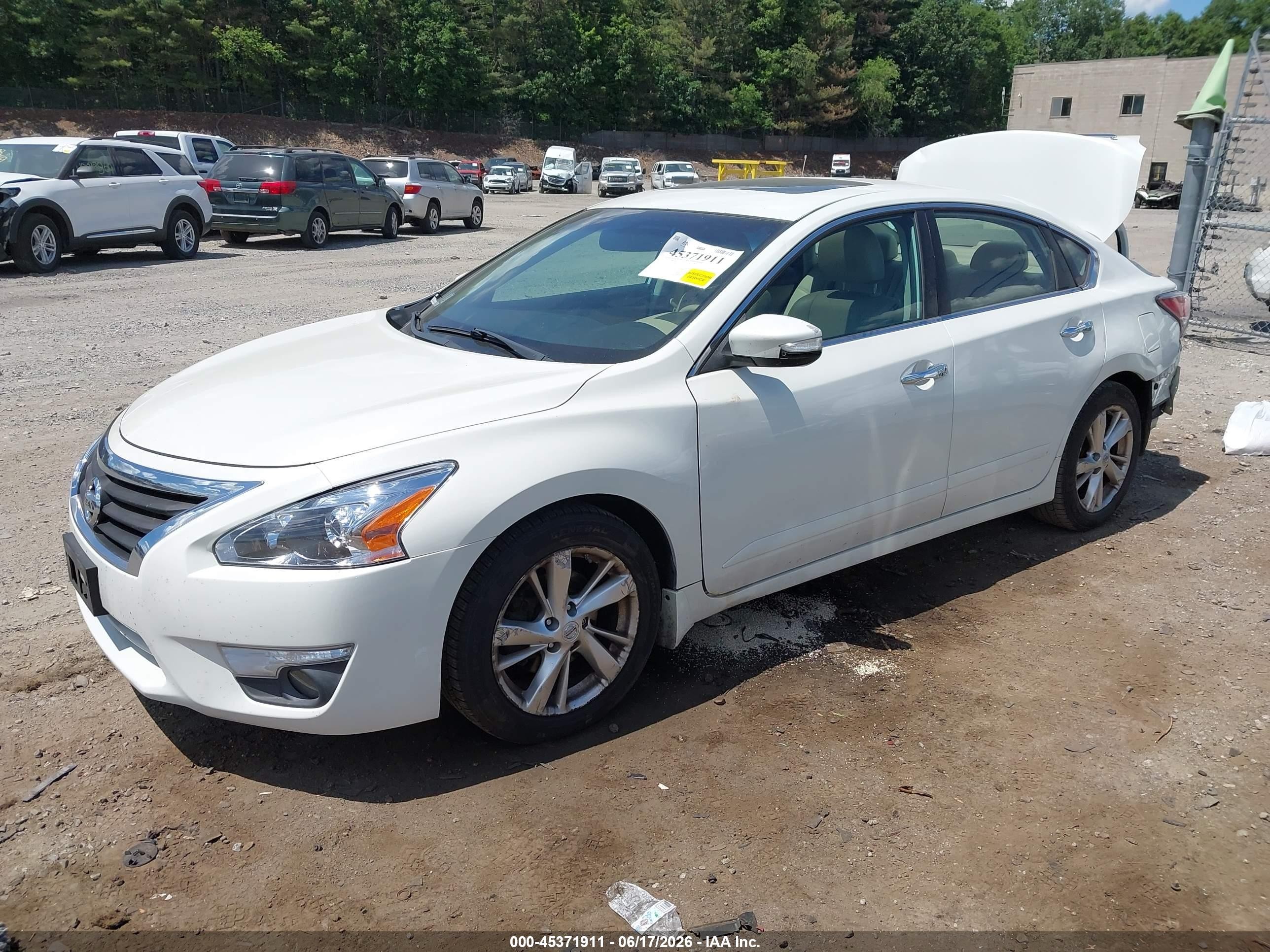2015 Nissan Altima 2.5 Sl White vin: 1N4AL3AP9FN307242