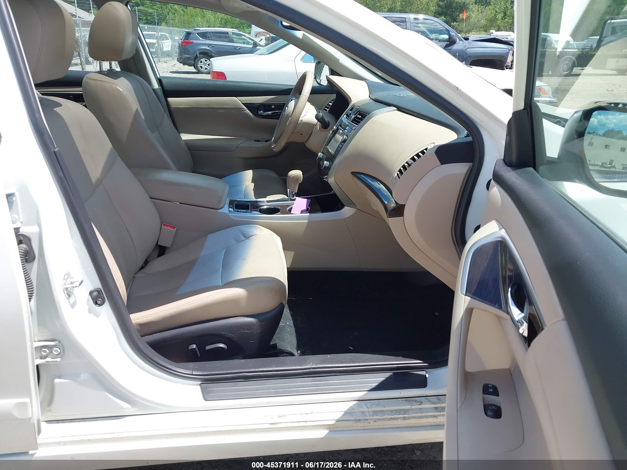 2015 Nissan Altima 2.5 Sl White vin: 1N4AL3AP9FN307242