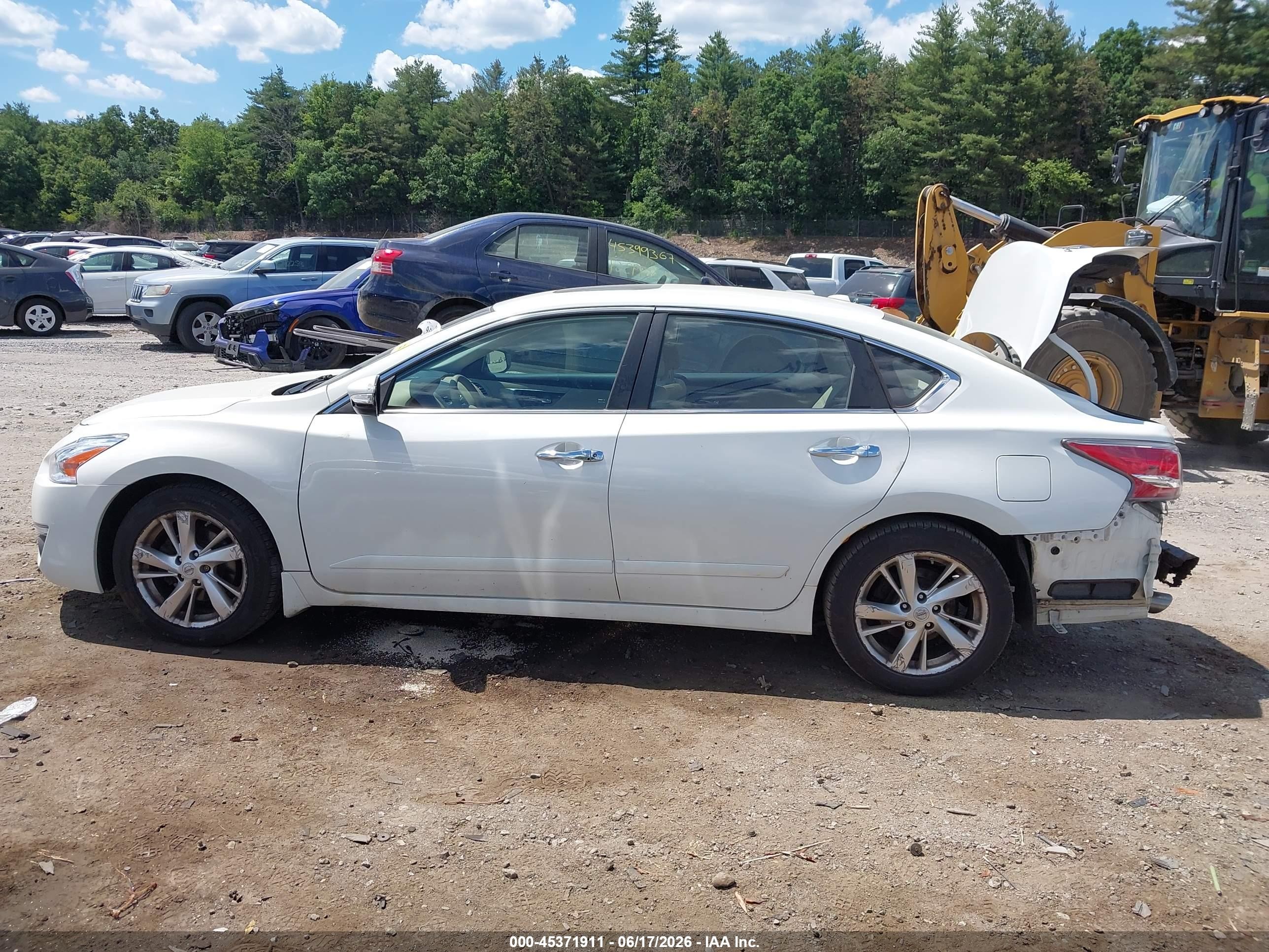 2015 Nissan Altima 2.5 Sl White vin: 1N4AL3AP9FN307242