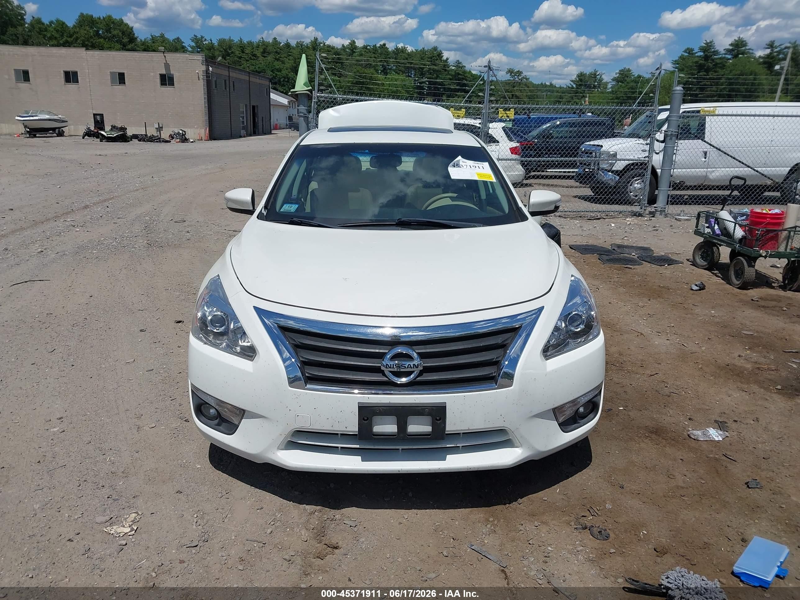 2015 Nissan Altima 2.5 Sl White vin: 1N4AL3AP9FN307242