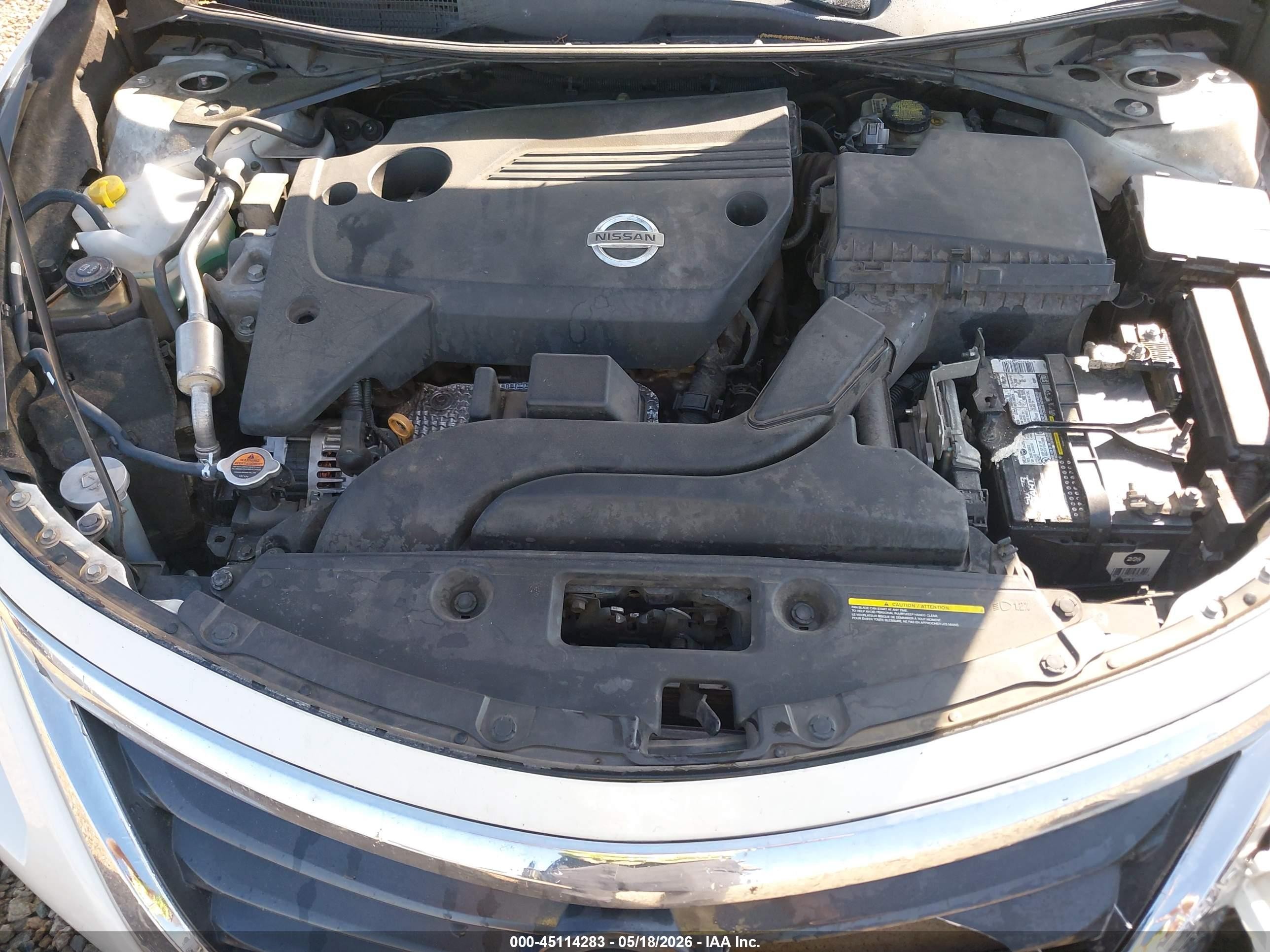 2015 Nissan Altima 2.5/2.5 S/2.5 Sl/2.5 Sv White vin: 1N4AL3AP9FN330648