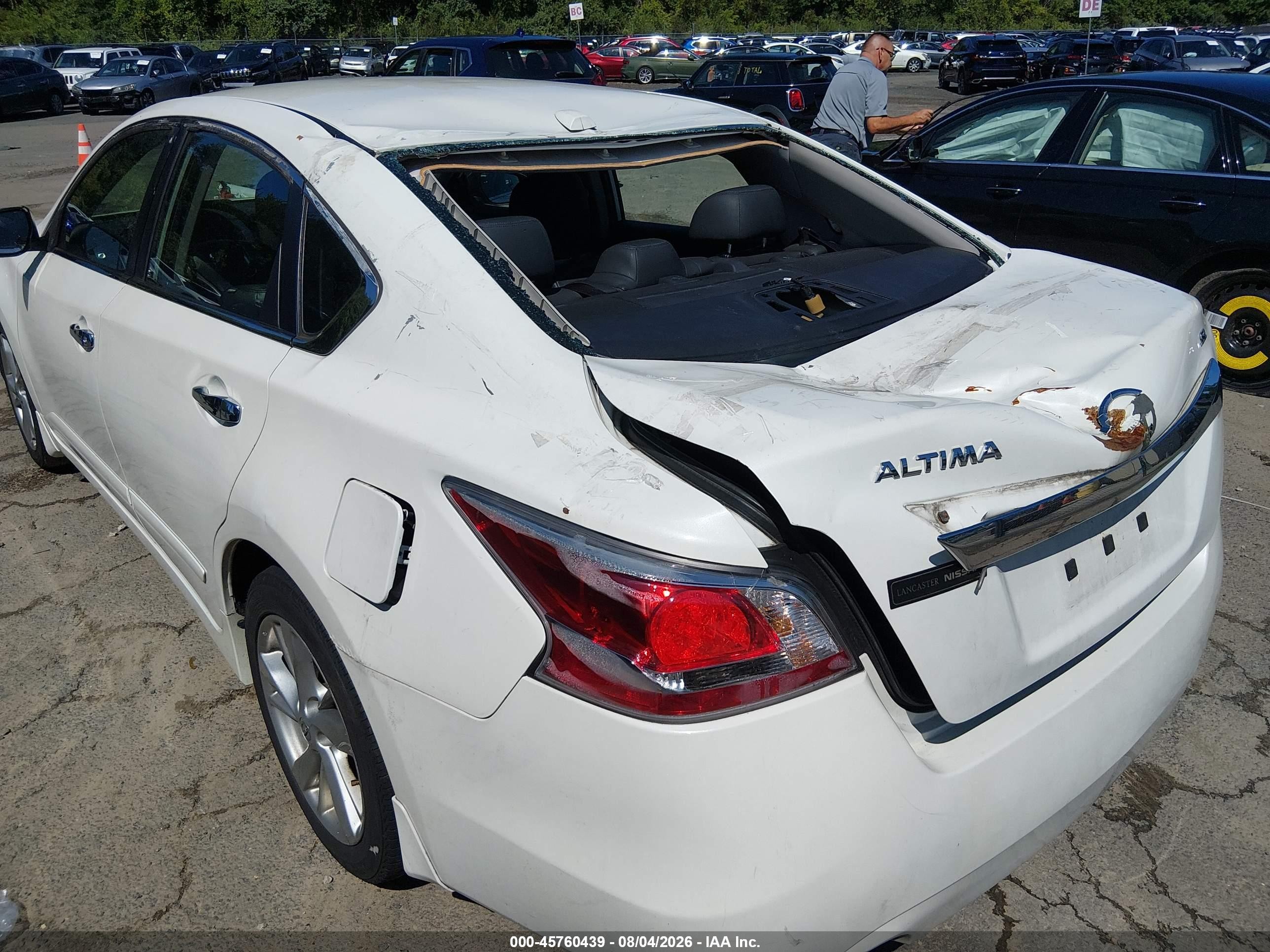 2015 Nissan Altima 2.5 Sl White vin: 1N4AL3AP9FN350365