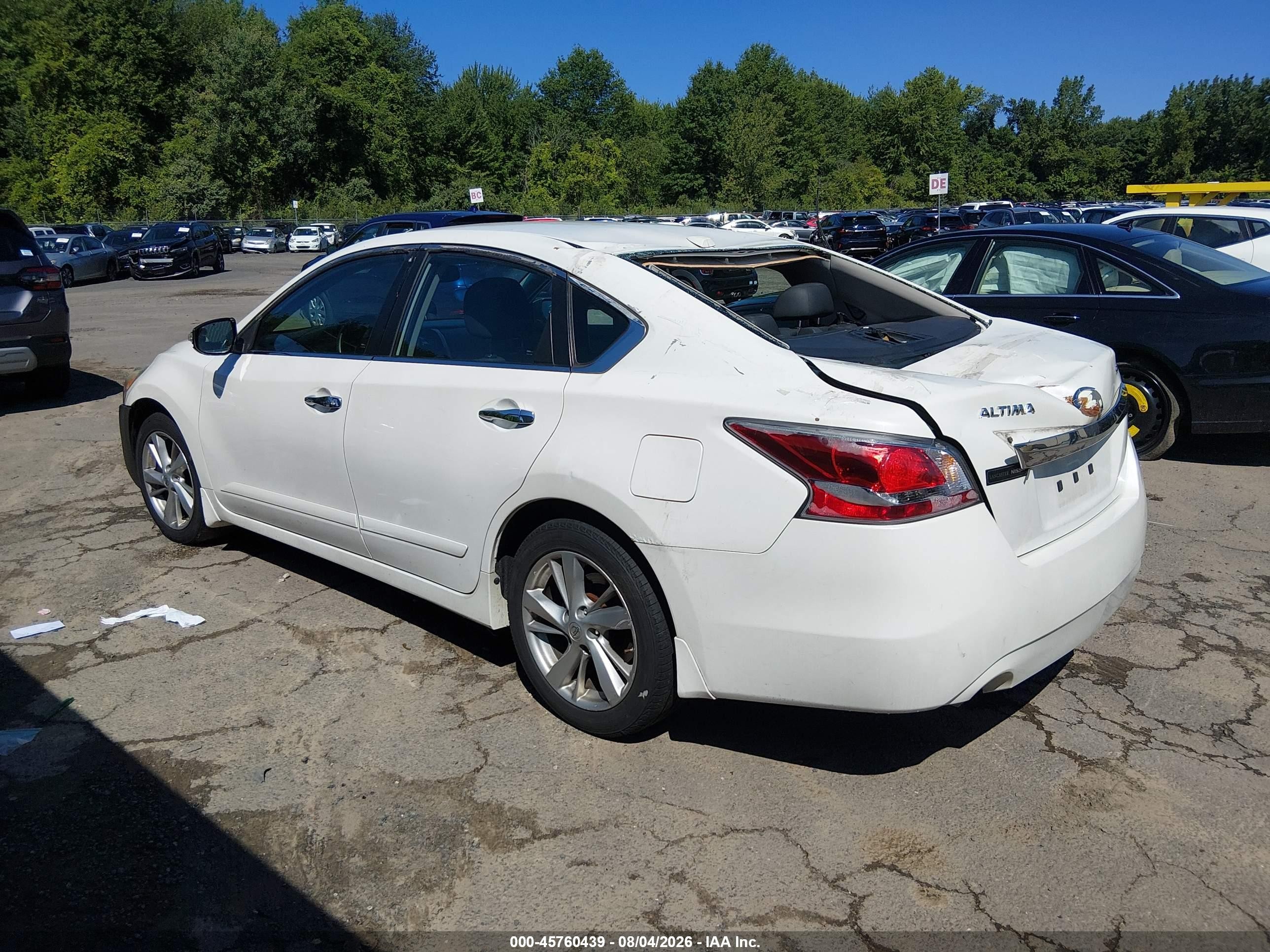 2015 Nissan Altima 2.5 Sl White vin: 1N4AL3AP9FN350365