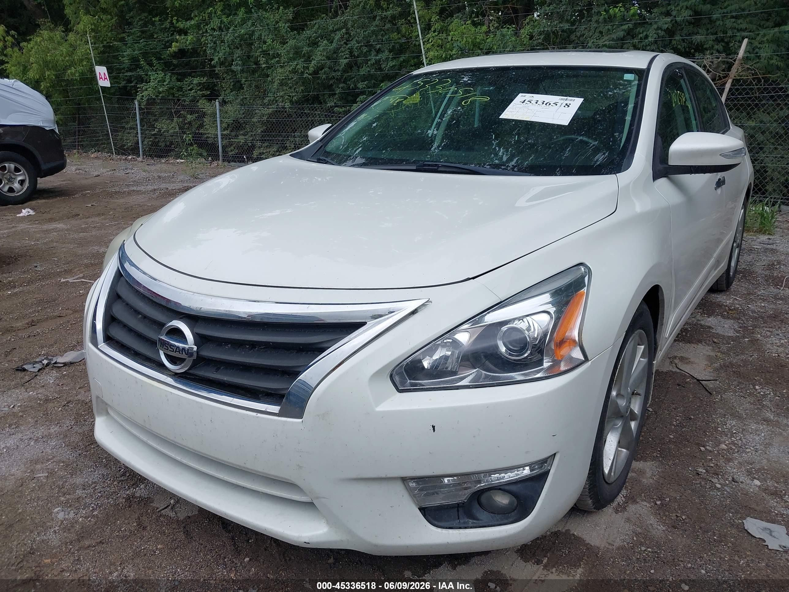 2015 Nissan Altima 2.5 Sl White vin: 1N4AL3AP9FN352486